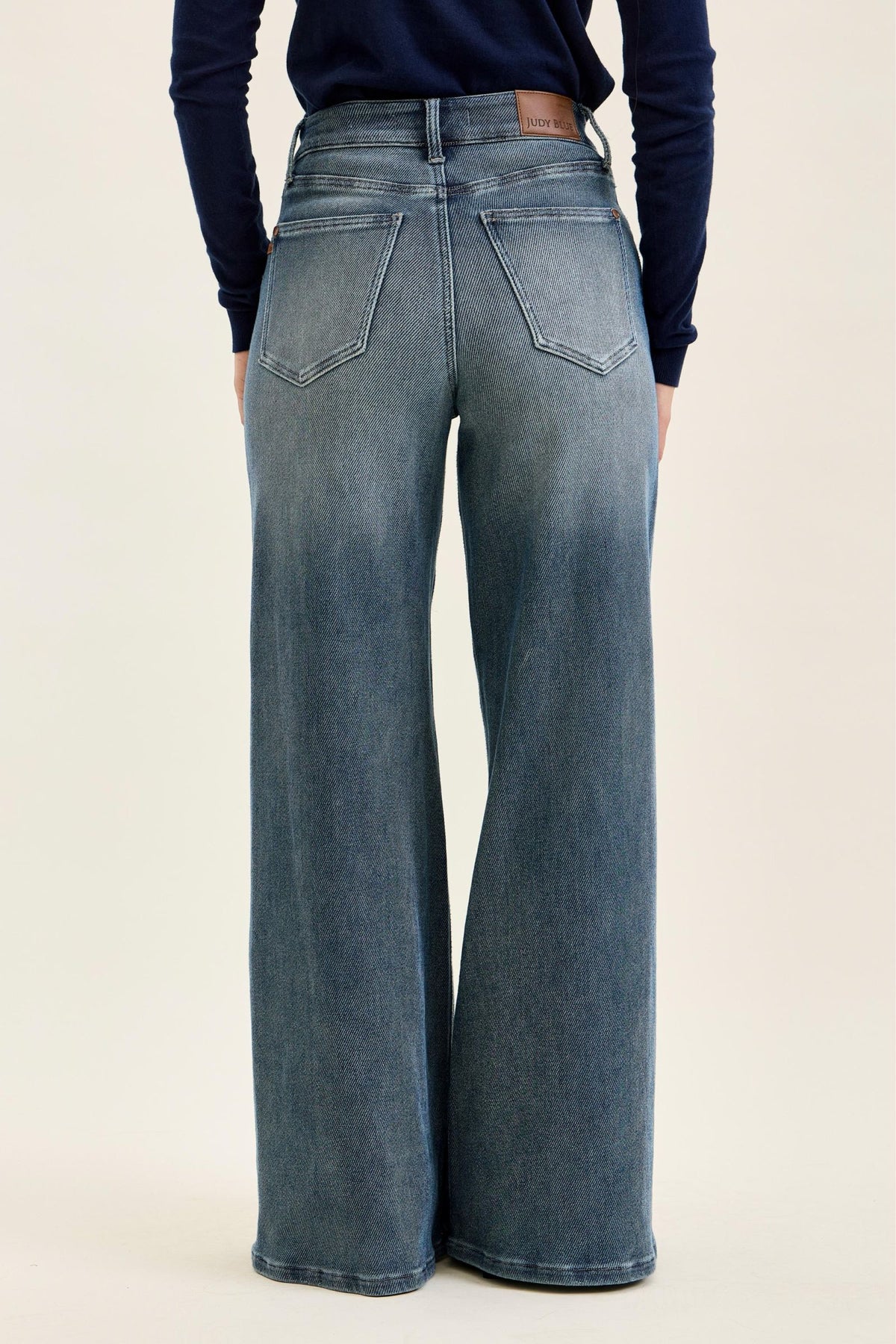 JUDY BLUE 'LIZA' Palazzo Knit Denim Jeans