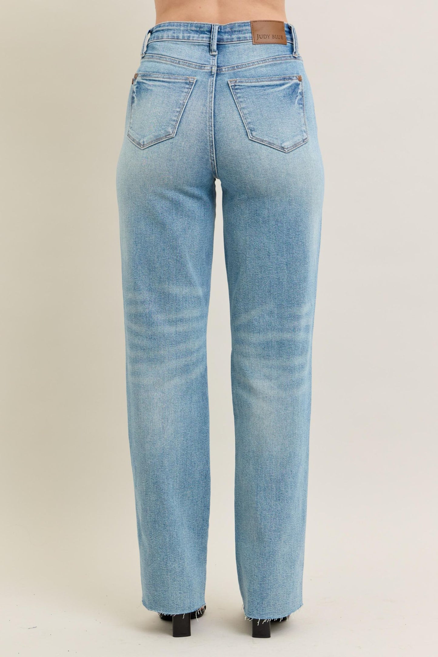 JUDY BLUE Rigid Magic Star Distressed 90's Jeans