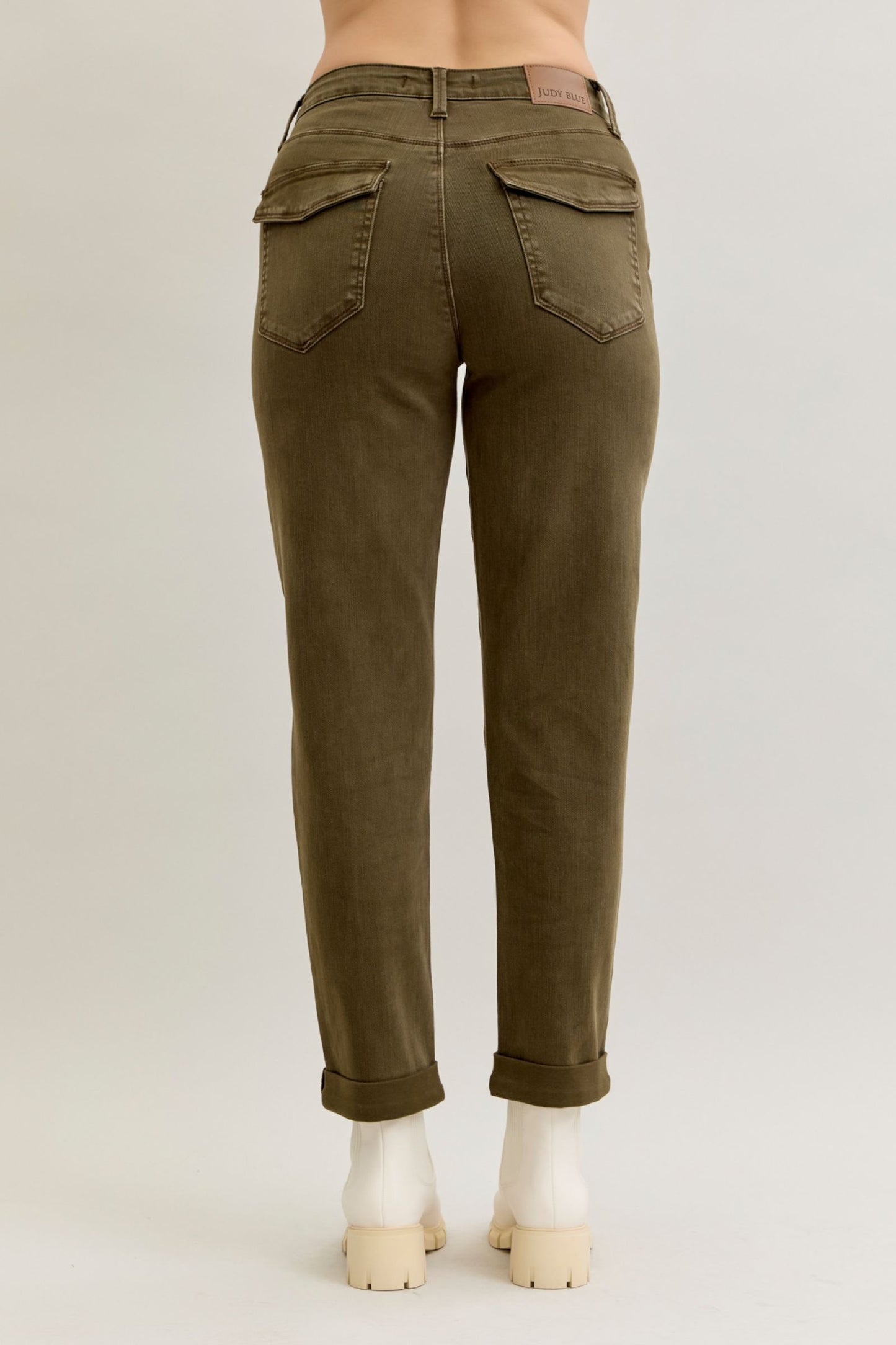 JUDY BLUE Forest Weekender Fit Cuffed Jeans