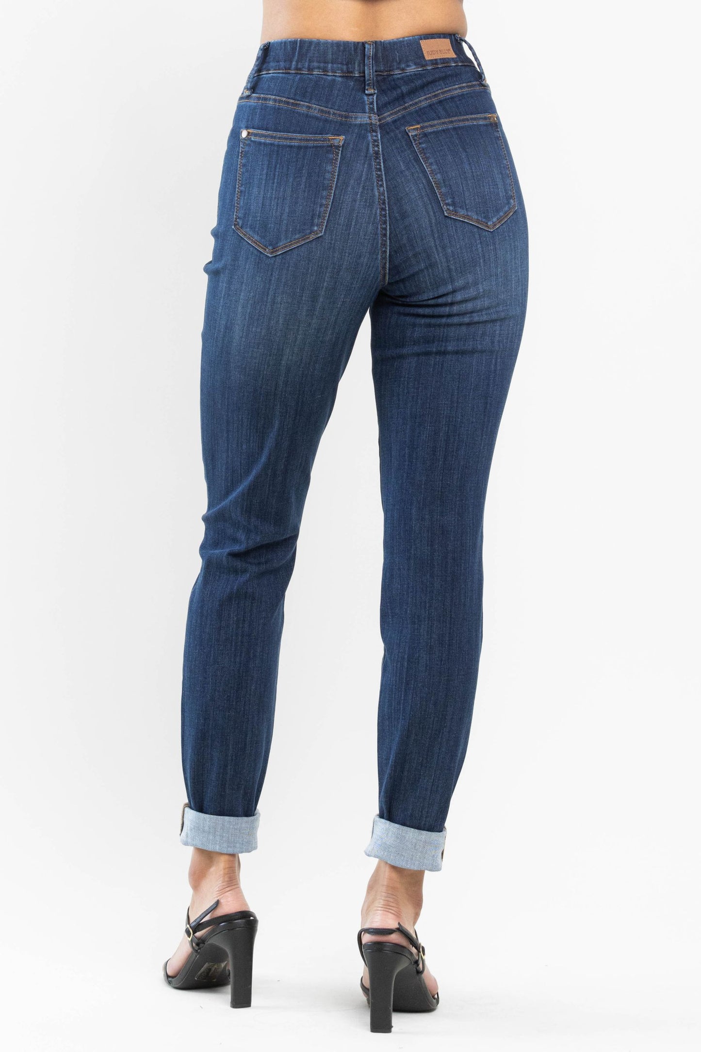 JUDY BLUE Pull On Double Cuff Slim Jeans