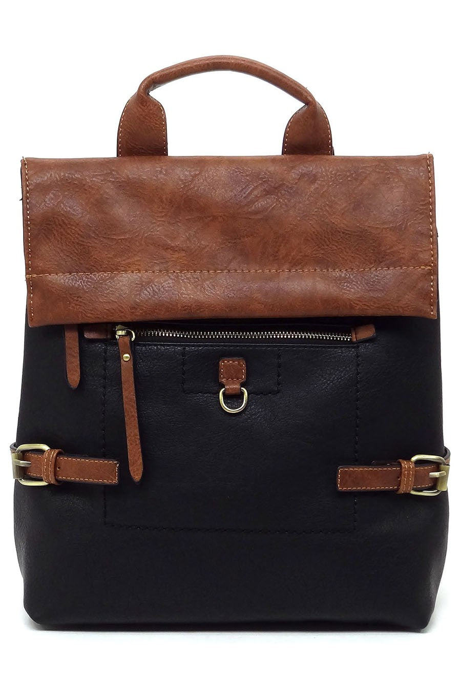 Colorblock Flap Backpack