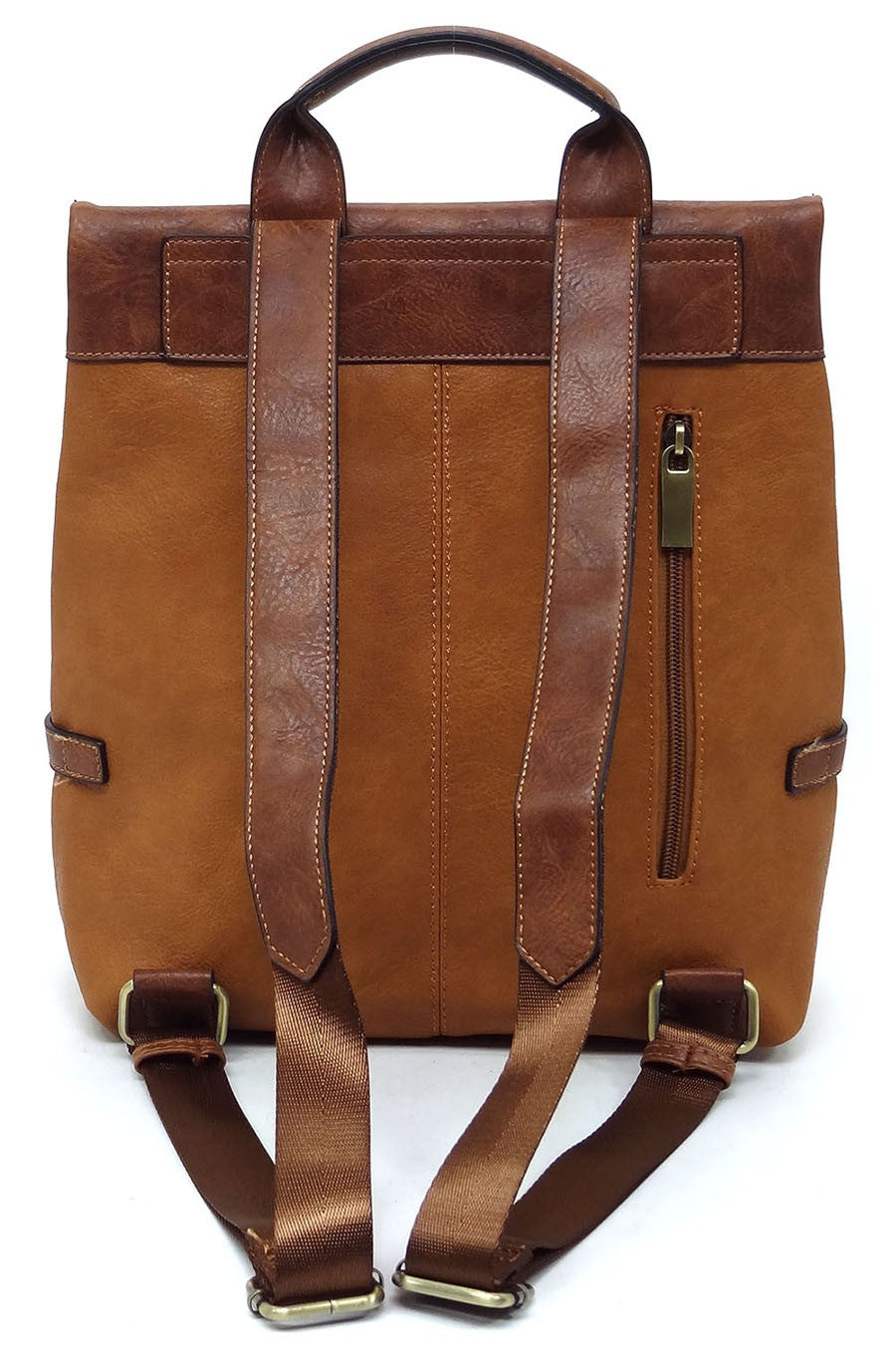 Colorblock Flap Backpack