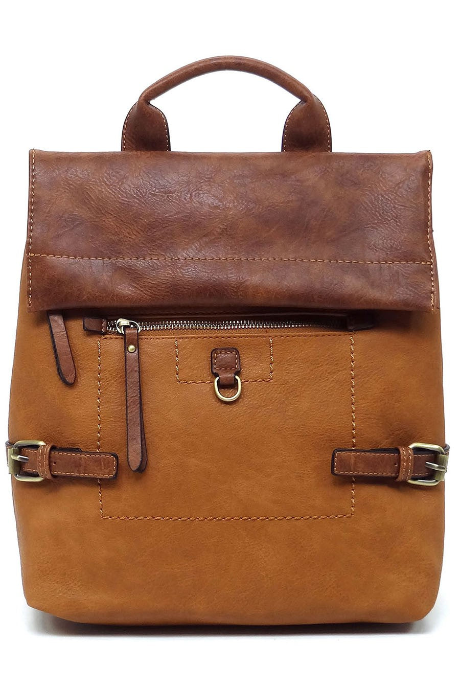 Colorblock Flap Backpack