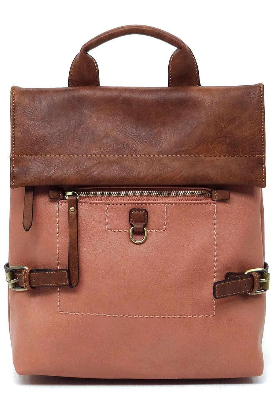 Colorblock Flap Backpack