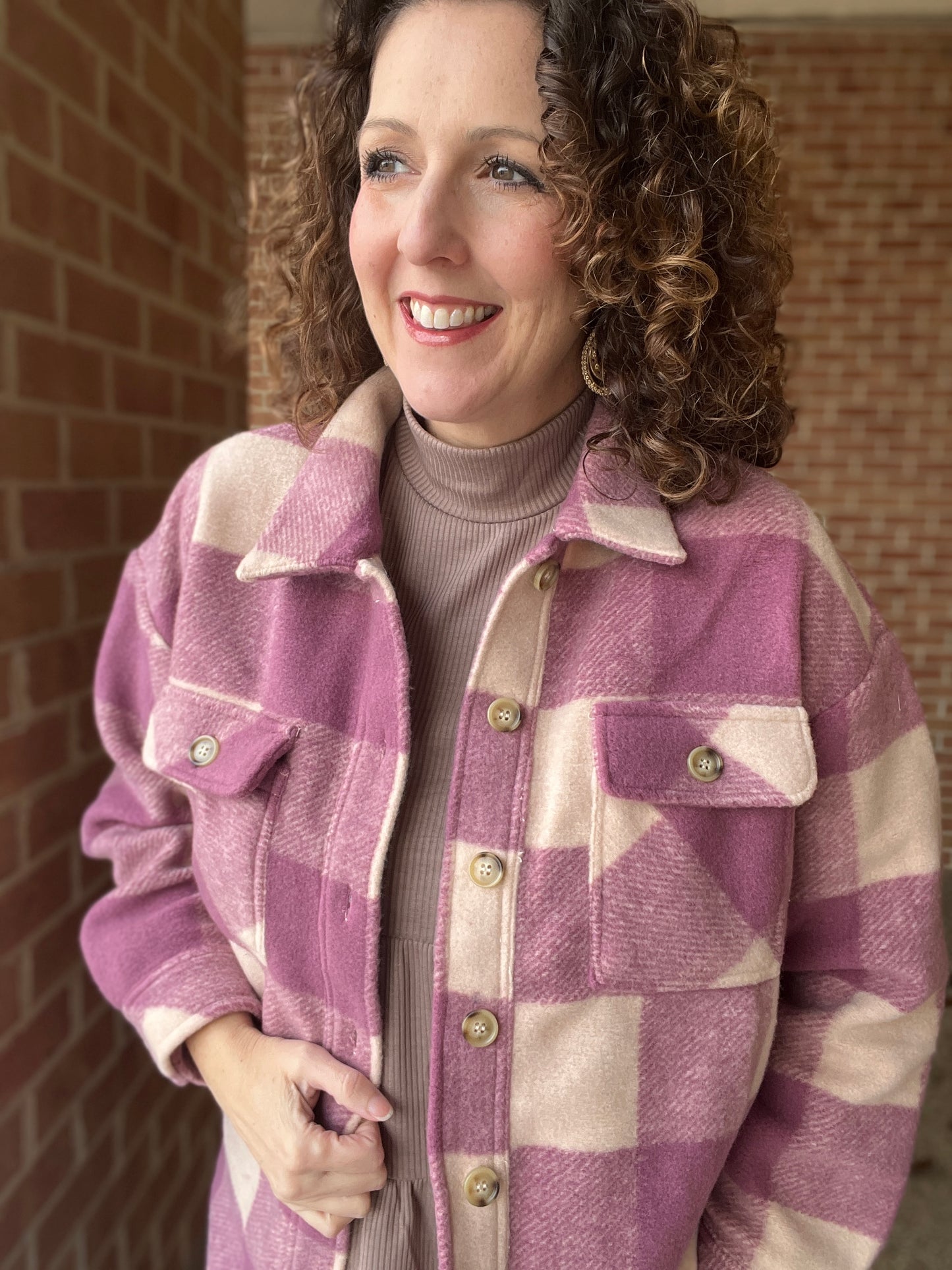 Big Check Plaid Jacket