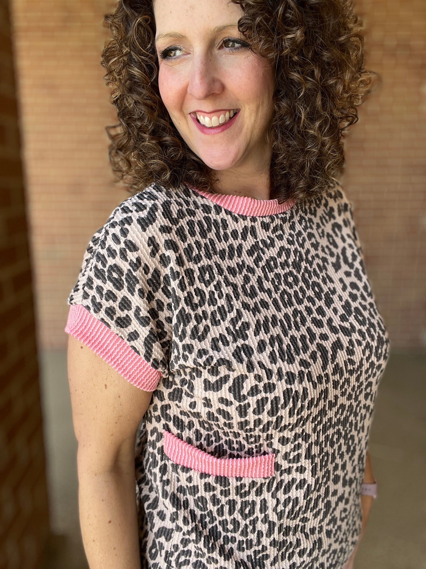 Animal Print Top with Pockets