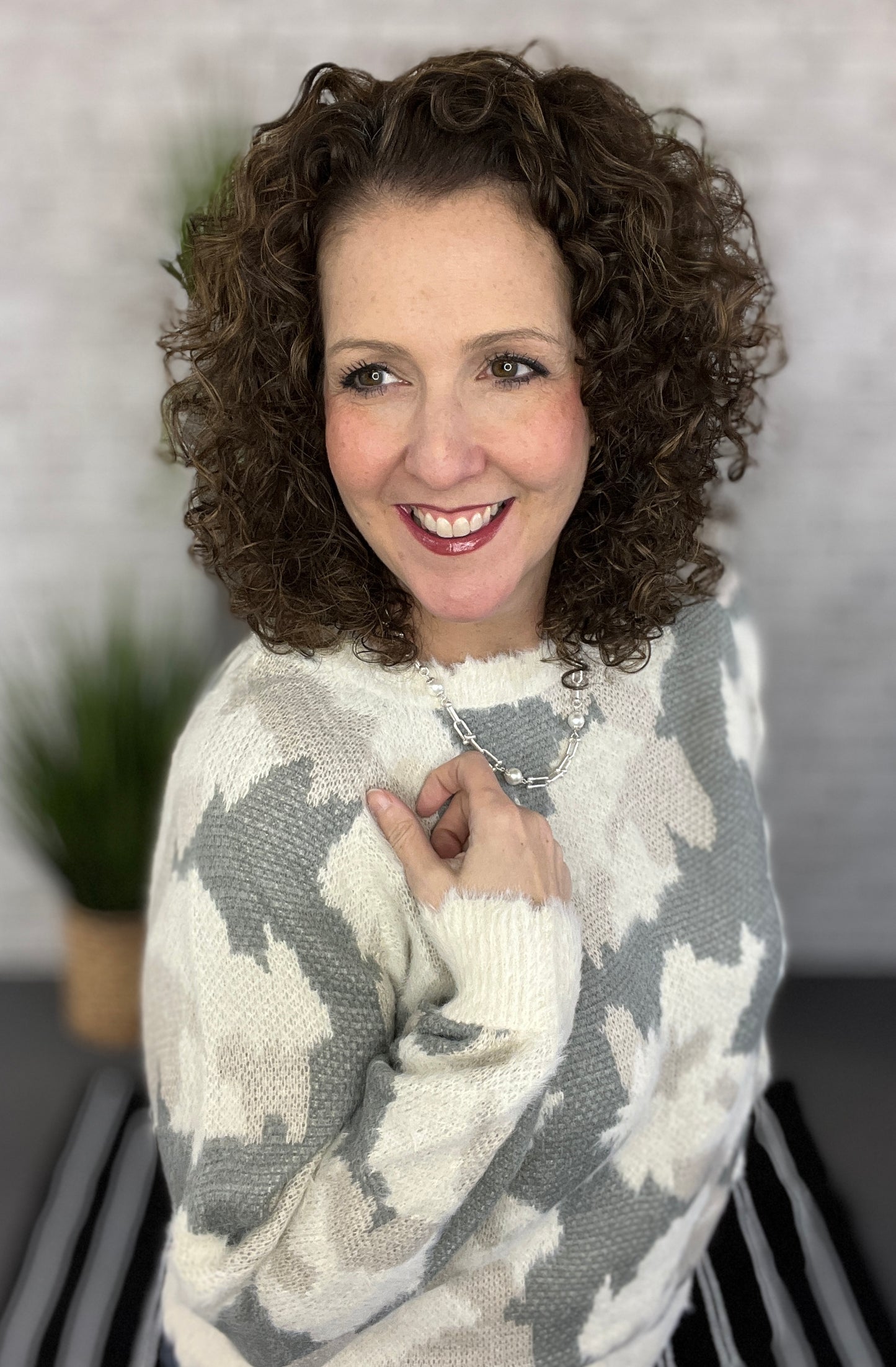 Fuzzy Camo Sweater