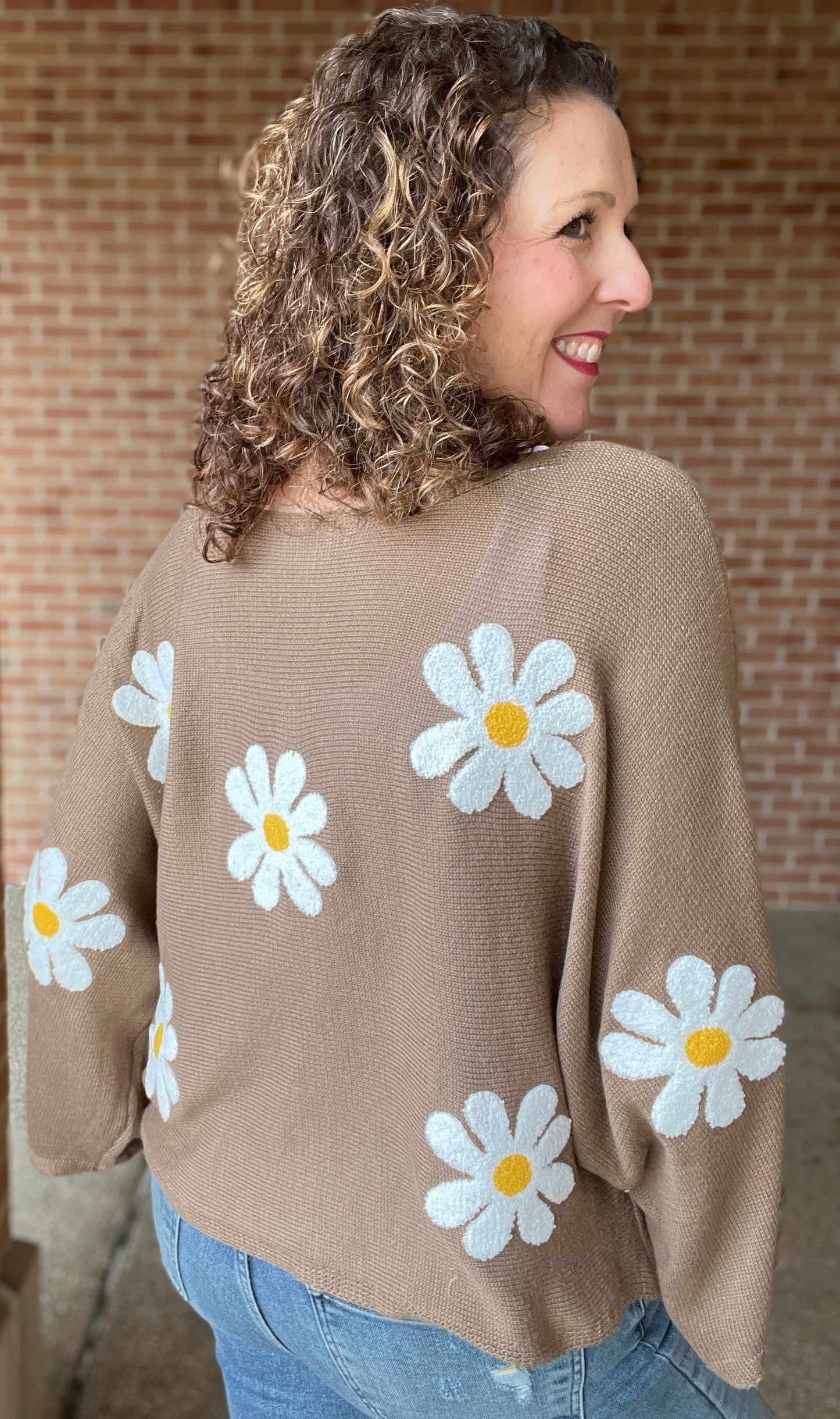 Embroidered Flower Sweater