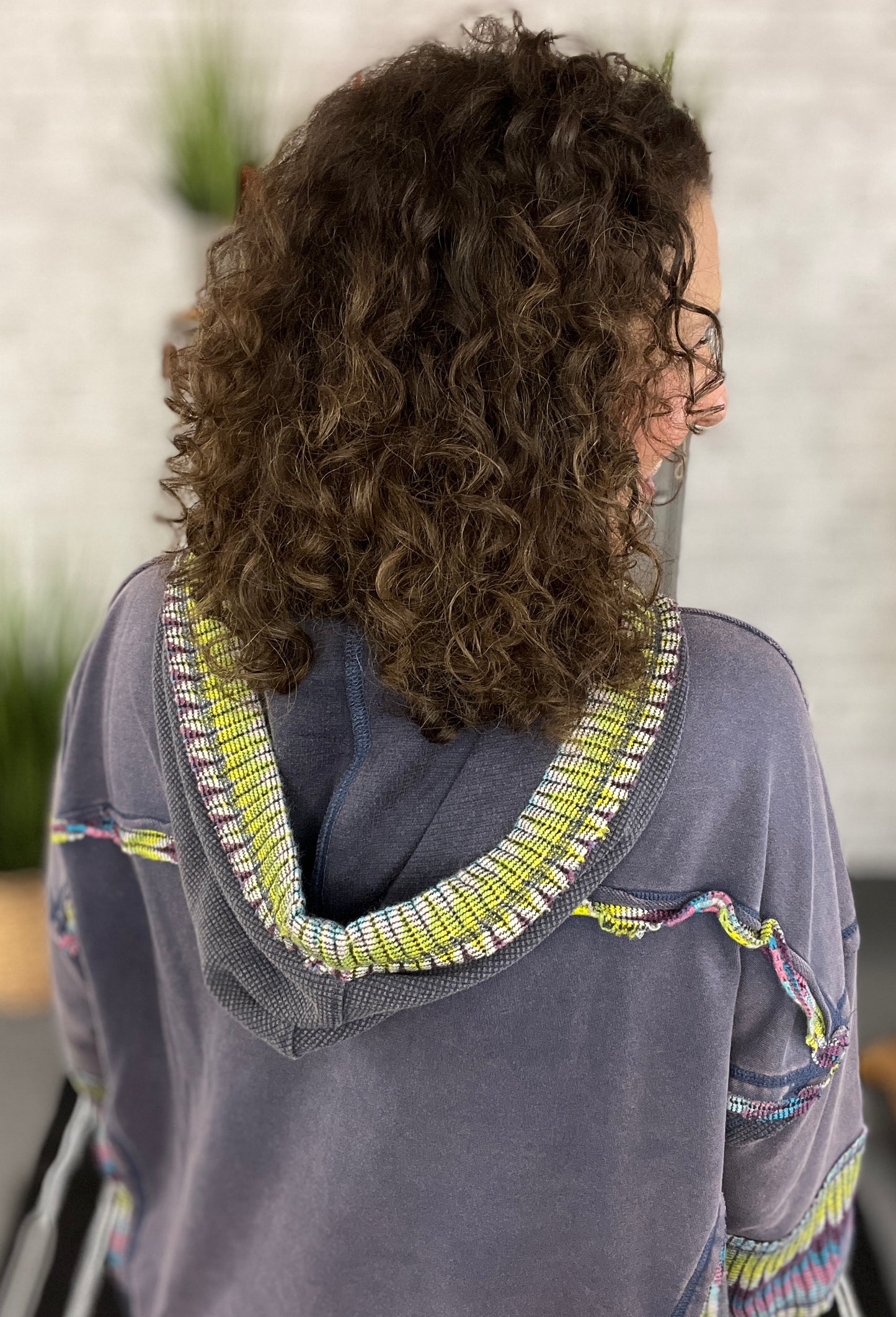 Colorful Daisy Patched Hoodie