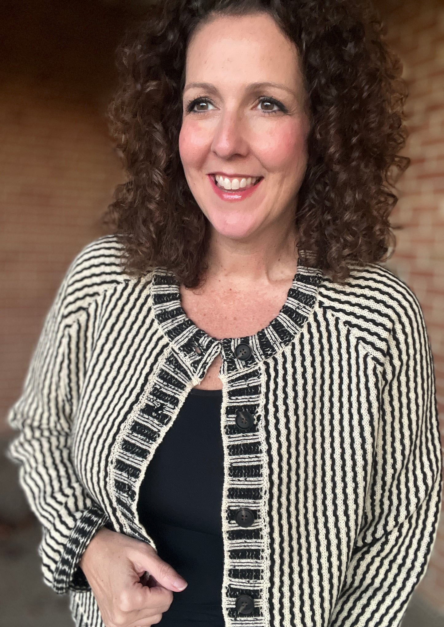 Two Toned Cardigan Sweater