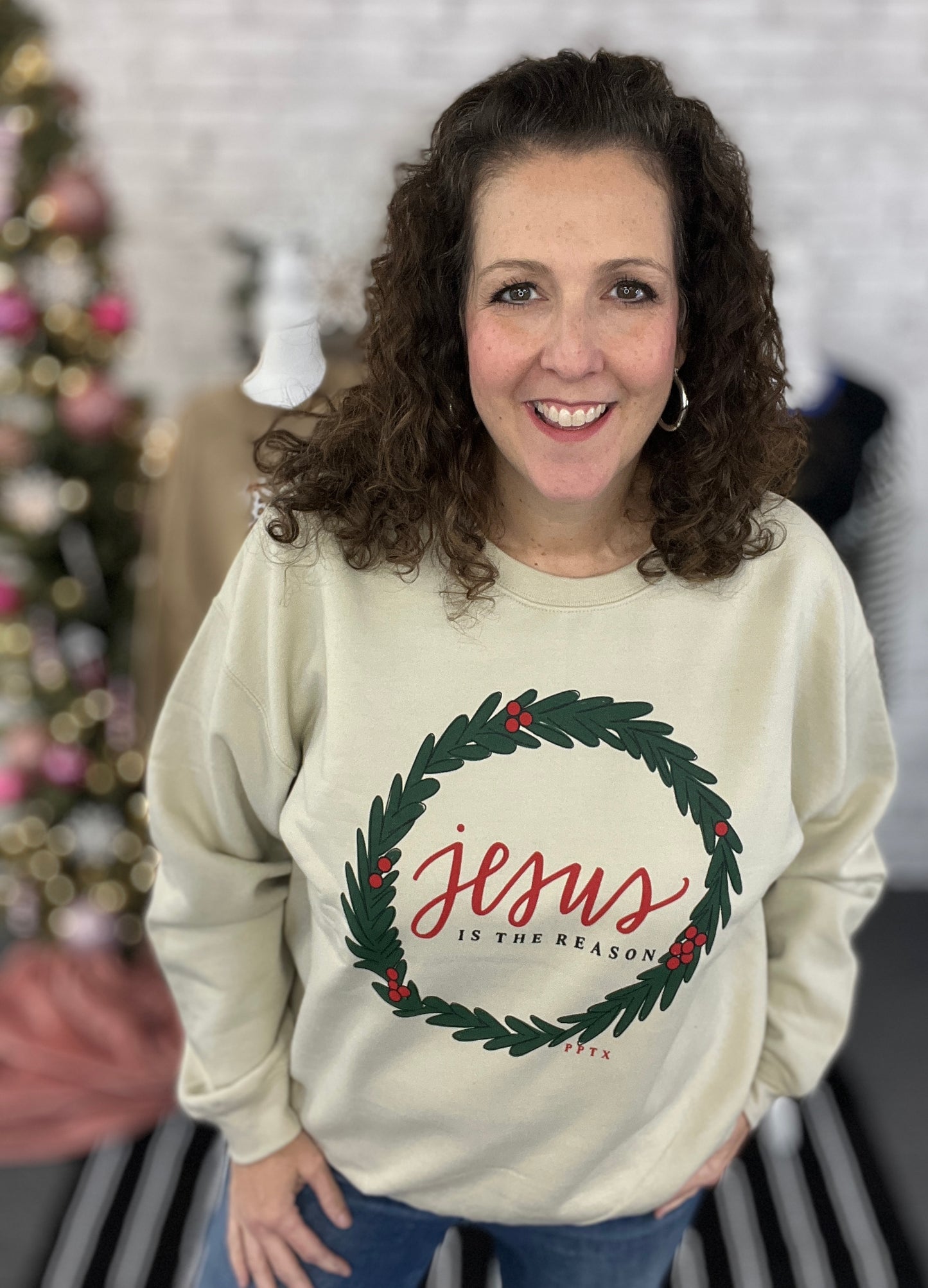 JESUS IS THE REASON Graphic Sweatshirt