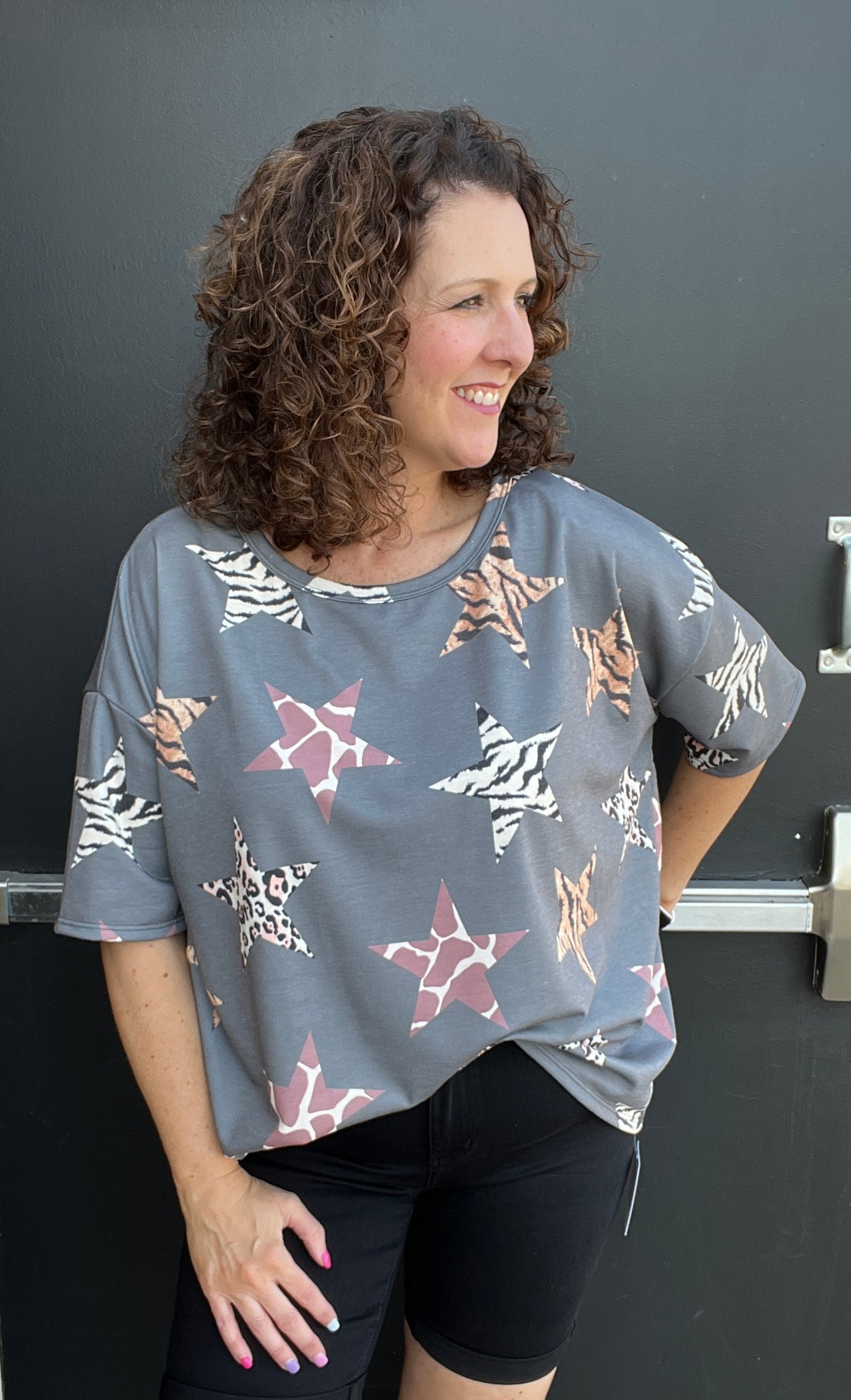 Animal Star French Terry Top