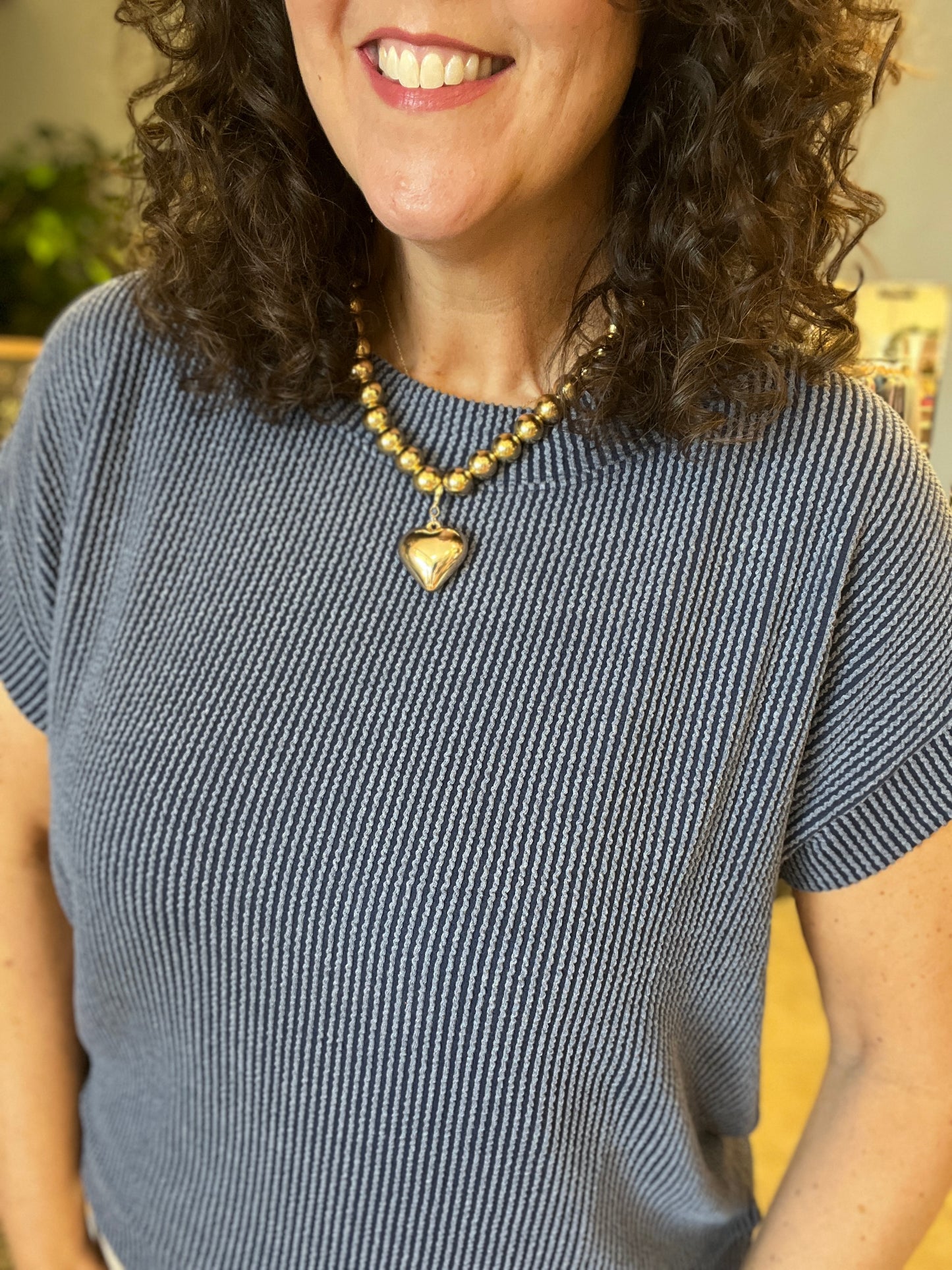Corded Cap Sleeve Top