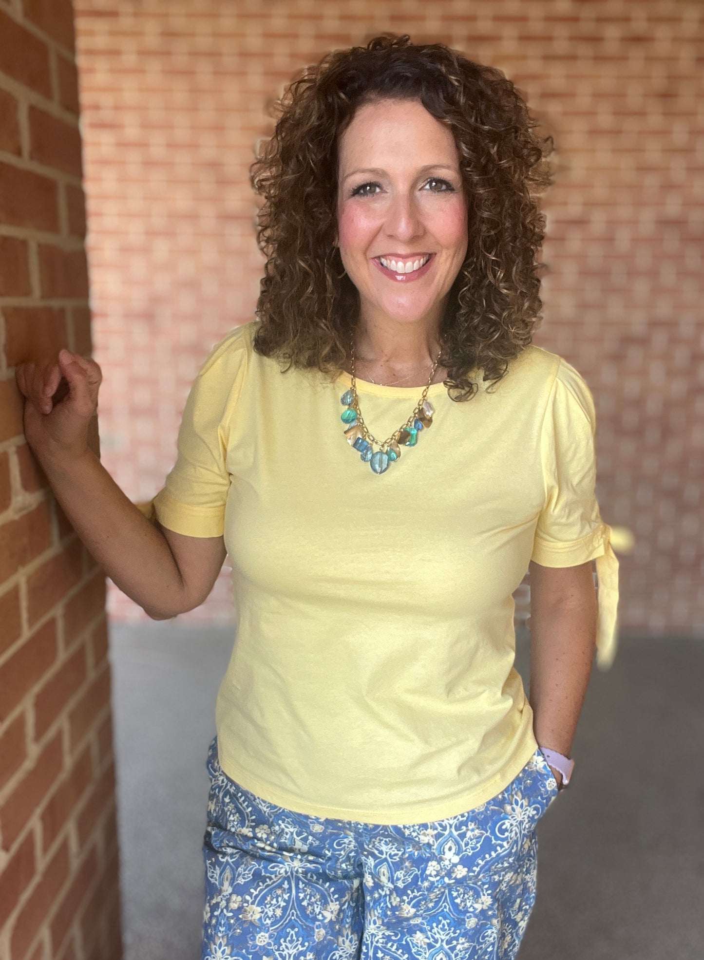 Tie Sleeve Detail Top