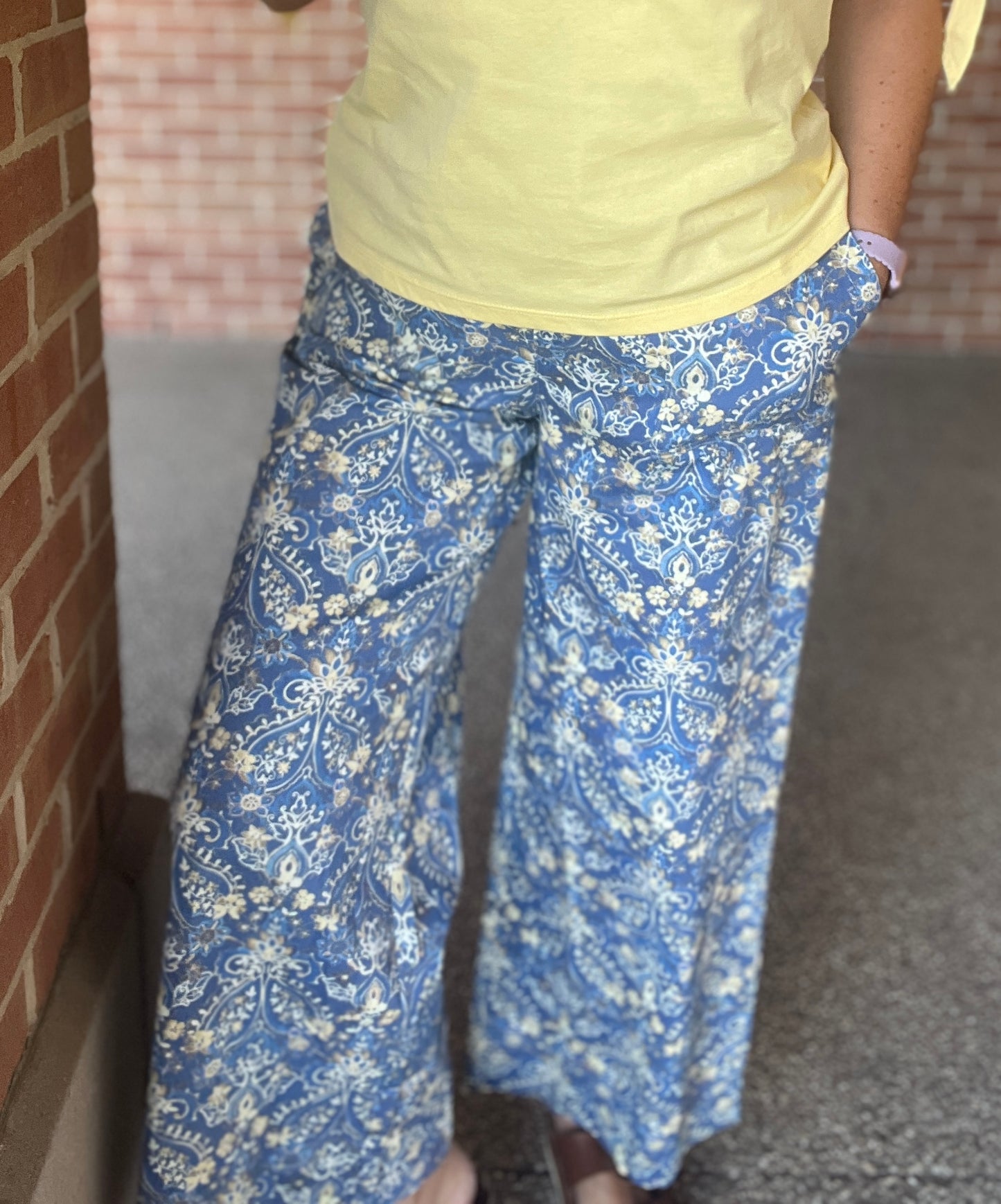 Paisley Wide Leg Pants