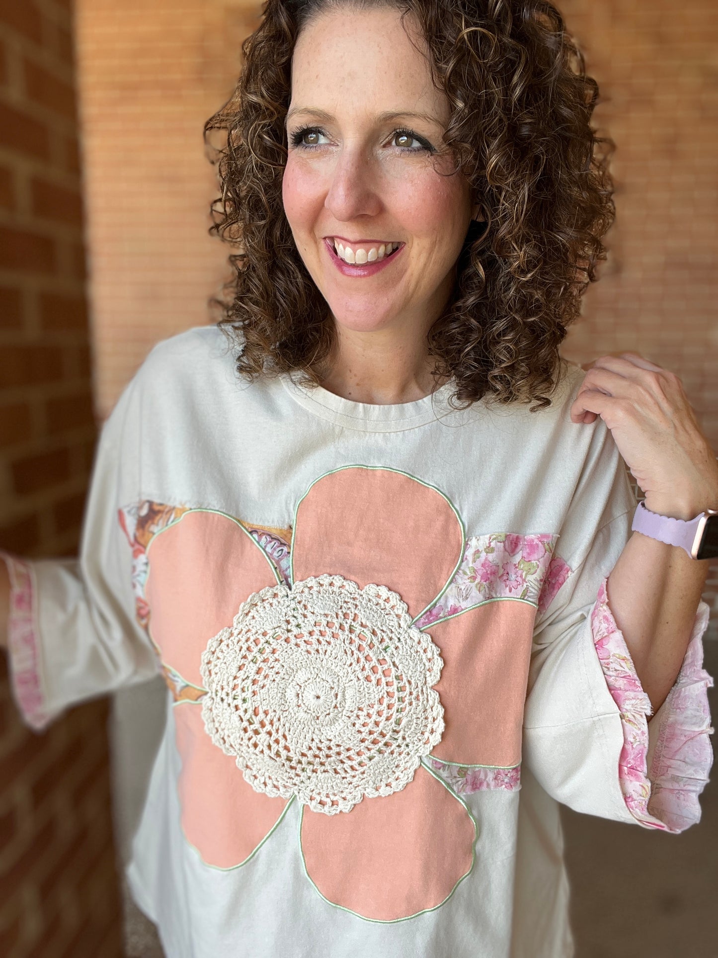 Crochet Flower Patch Top