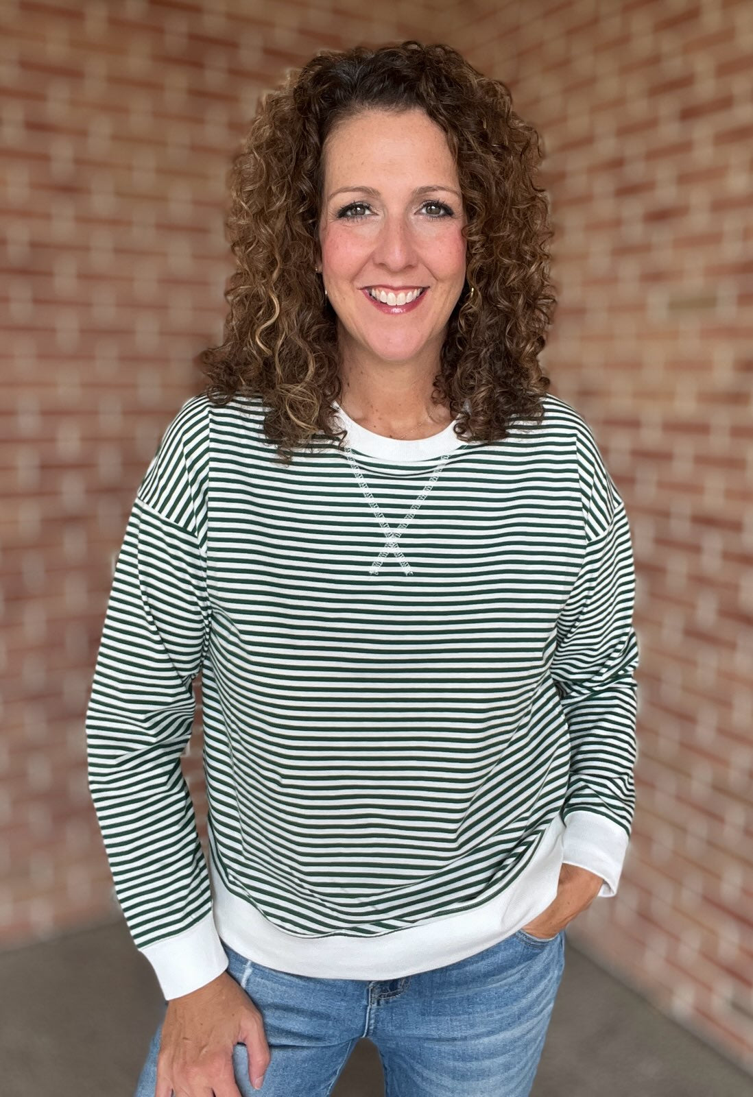 Striped Banded Pullover