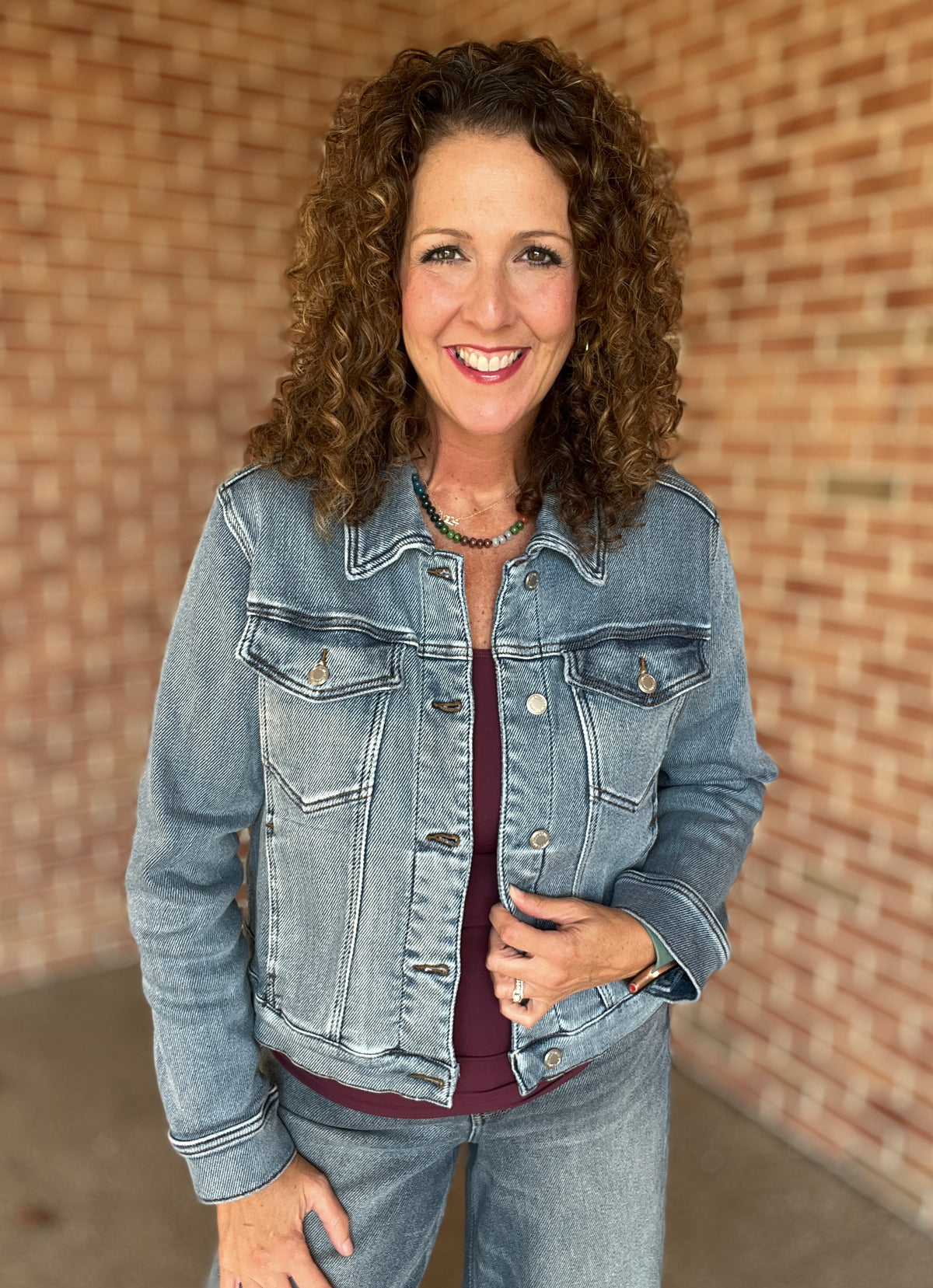 JUDY BLUE Stretch Knit Denim 'CICLY' Jacket