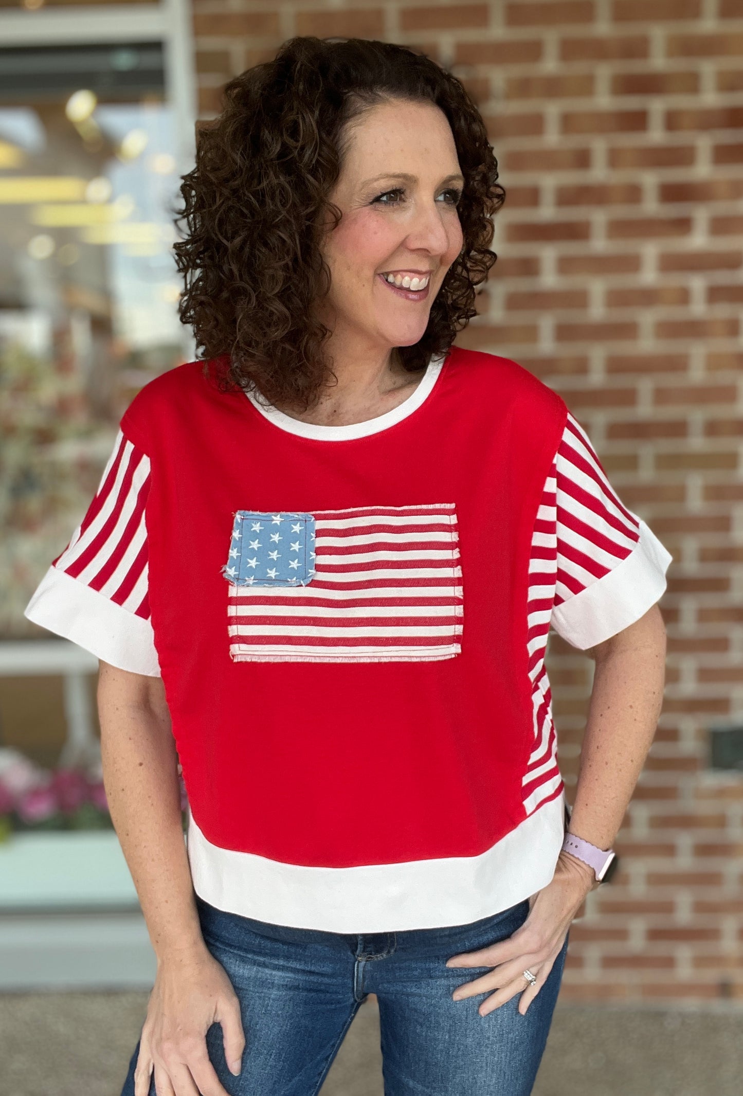 Flag & Stripe Top