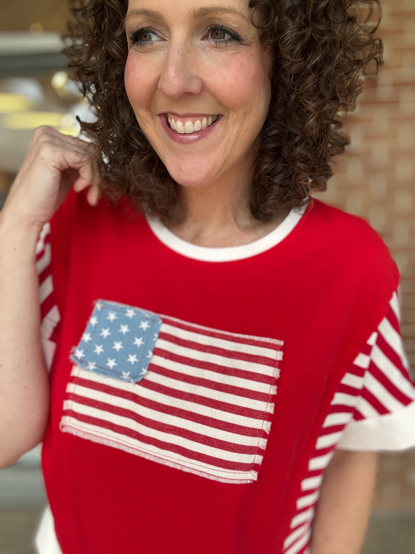 Flag & Stripe Top