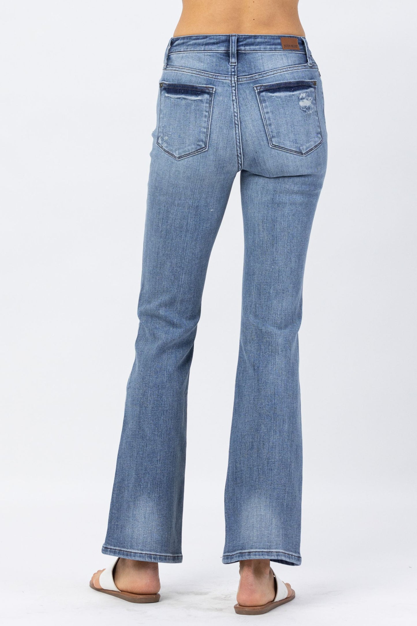 JUDY BLUE High Waist Distressed Bootcut
