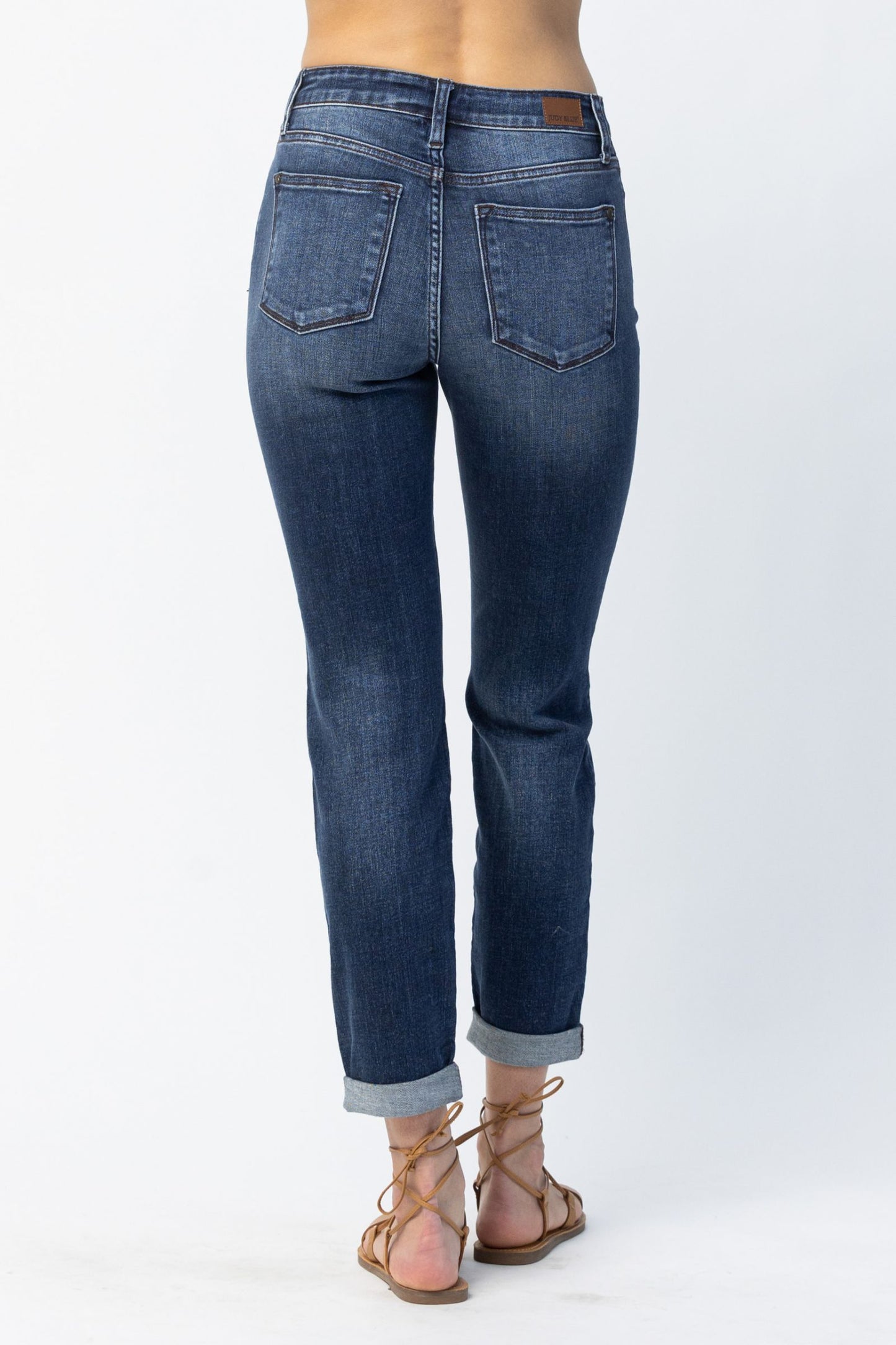 JUDY BLUE Cuffed Slim Fit Jeans