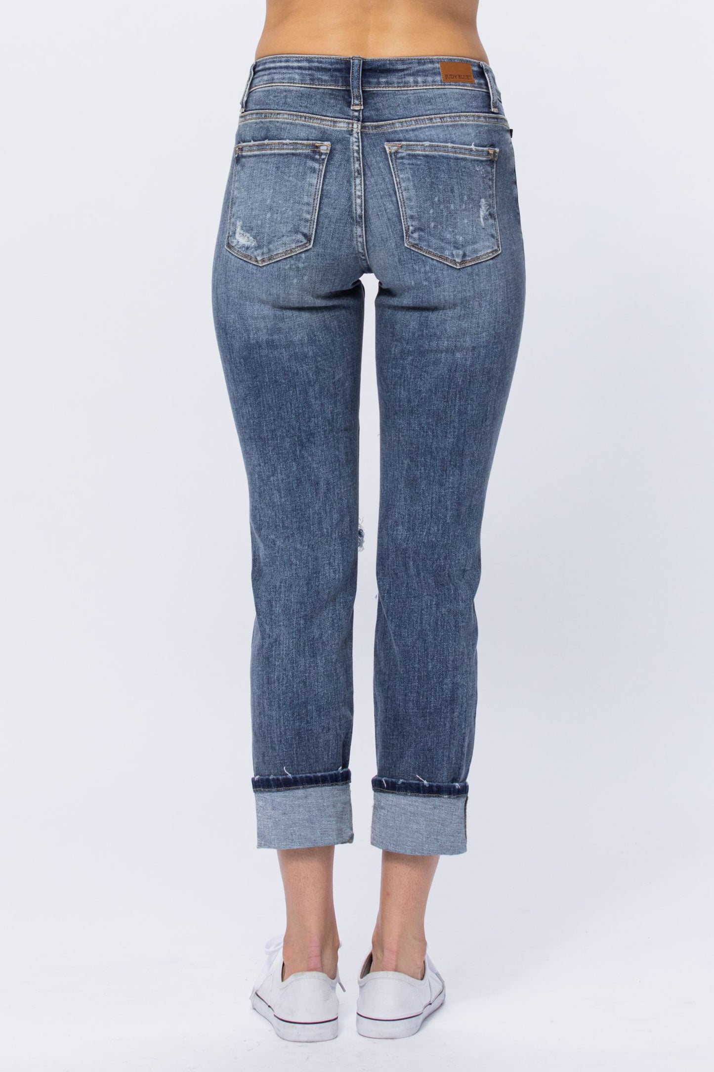 JUDY BLUE Bleach Splash Boyfriend Jeans