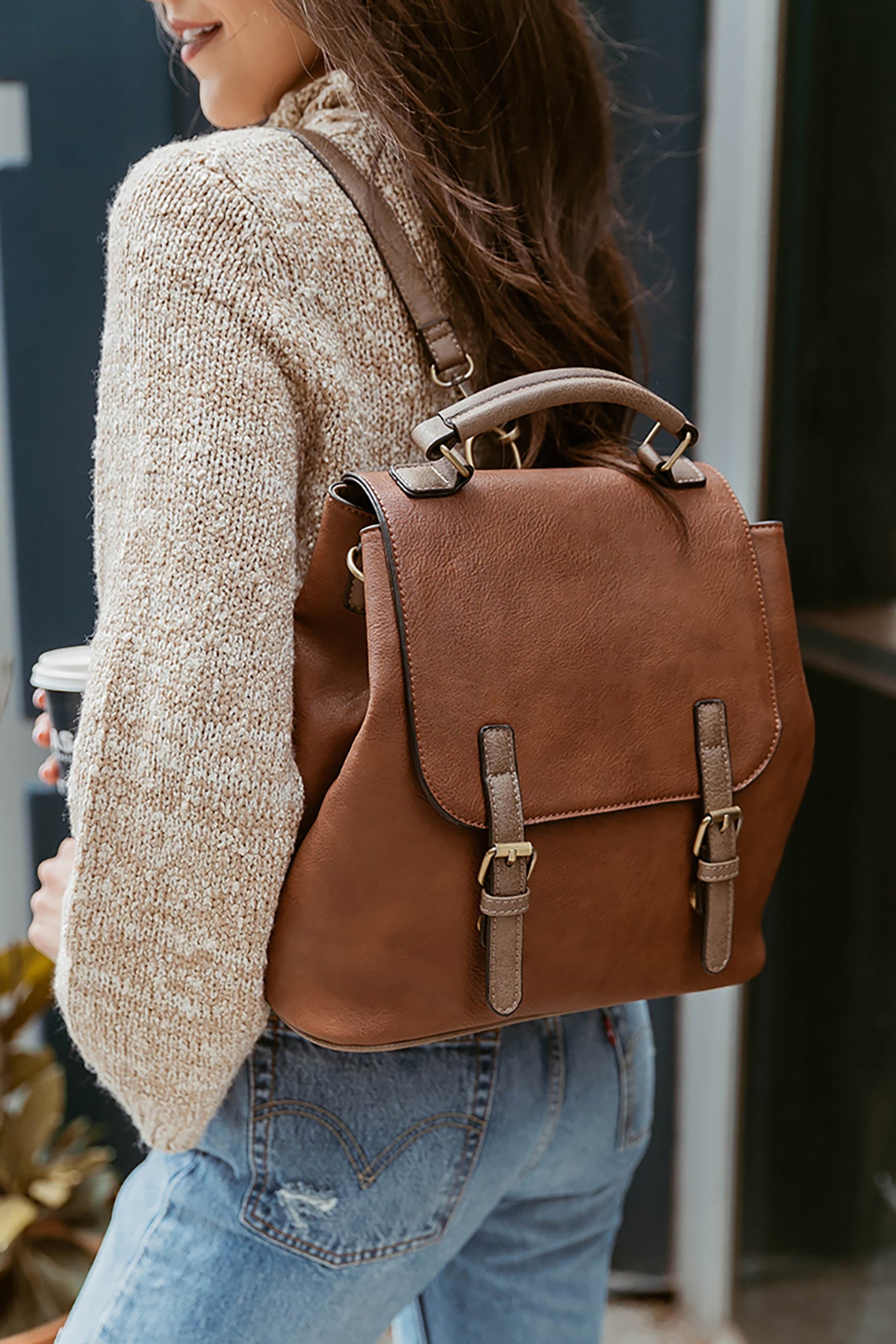 Buckle Strap Backpack