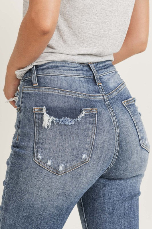 RISEN Vintage Wash Straight Leg Jeans