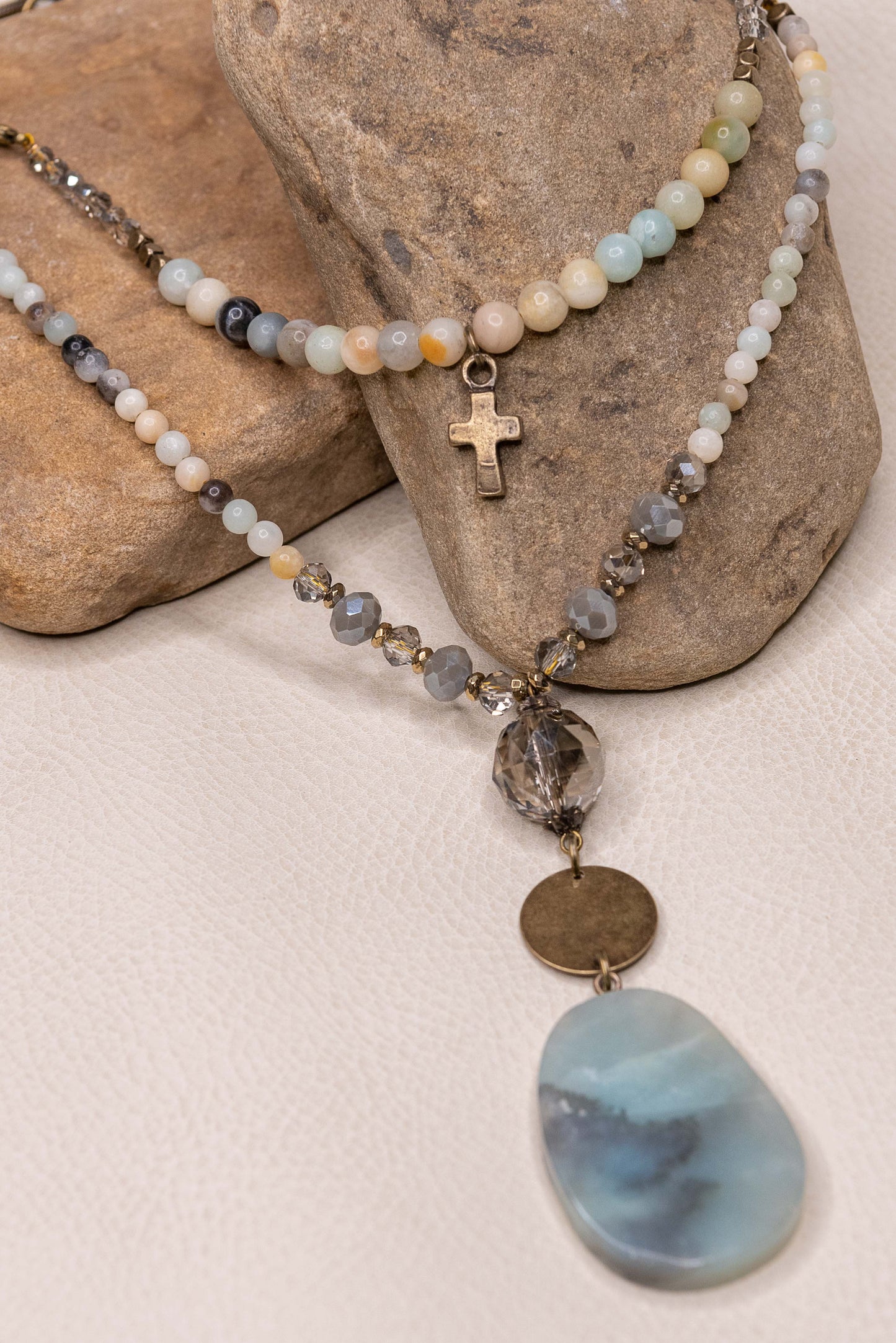 Stone and Crystal Necklace