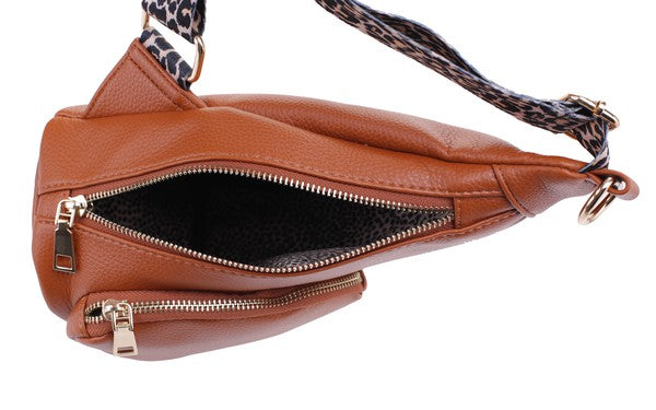 Leopard Strap Sling Bag