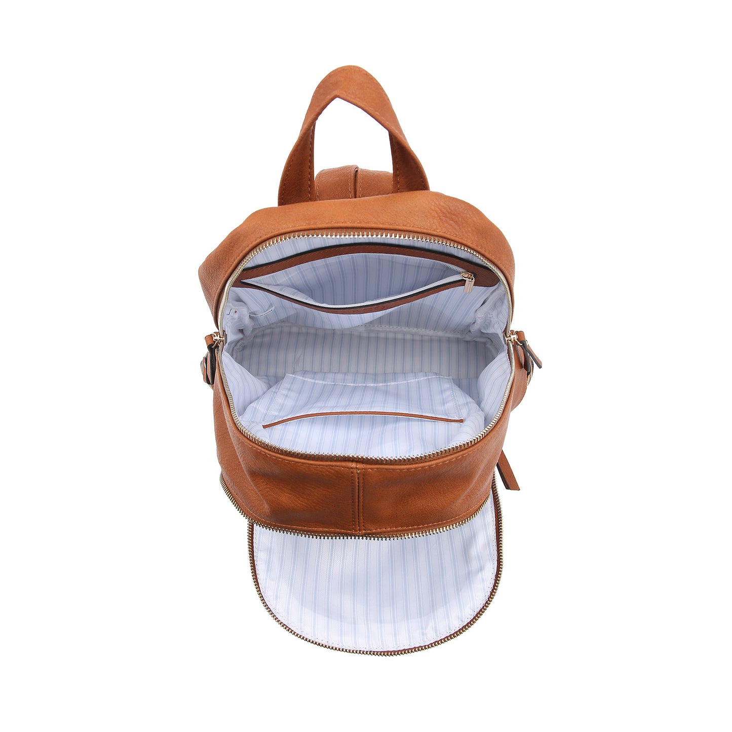 Leopard Backpack with Three Zipper Compartments