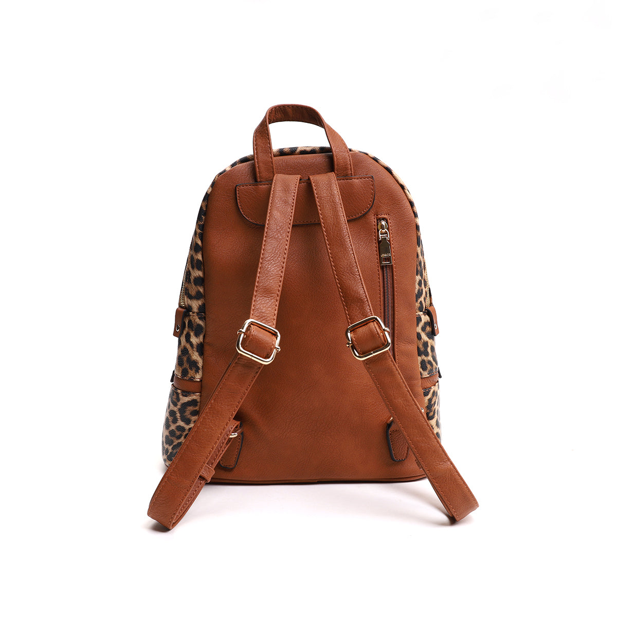 Leopard Backpack with Three Zipper Compartments