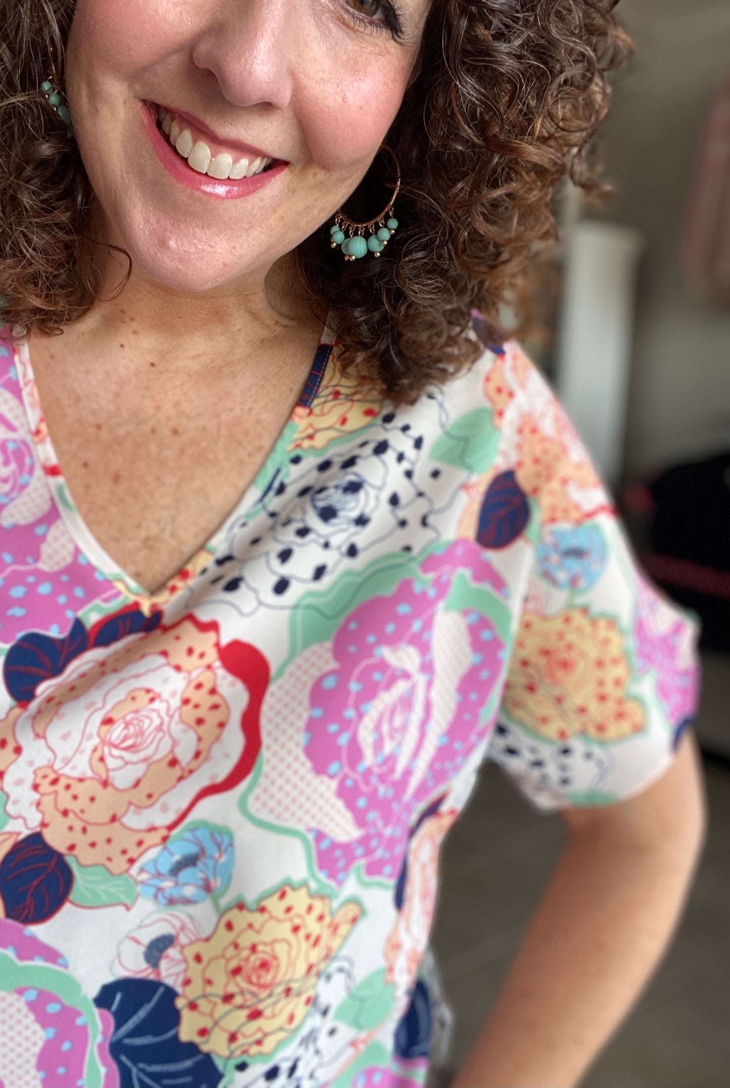 Bold Mod Floral Top