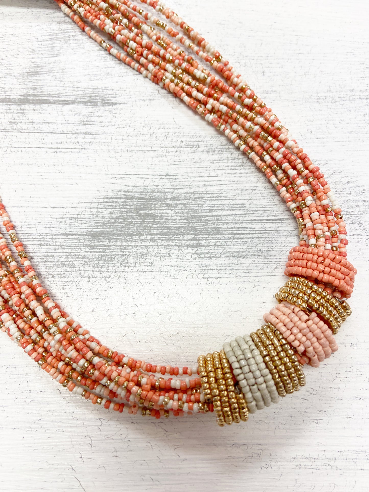 Layered Ring Bead Necklace