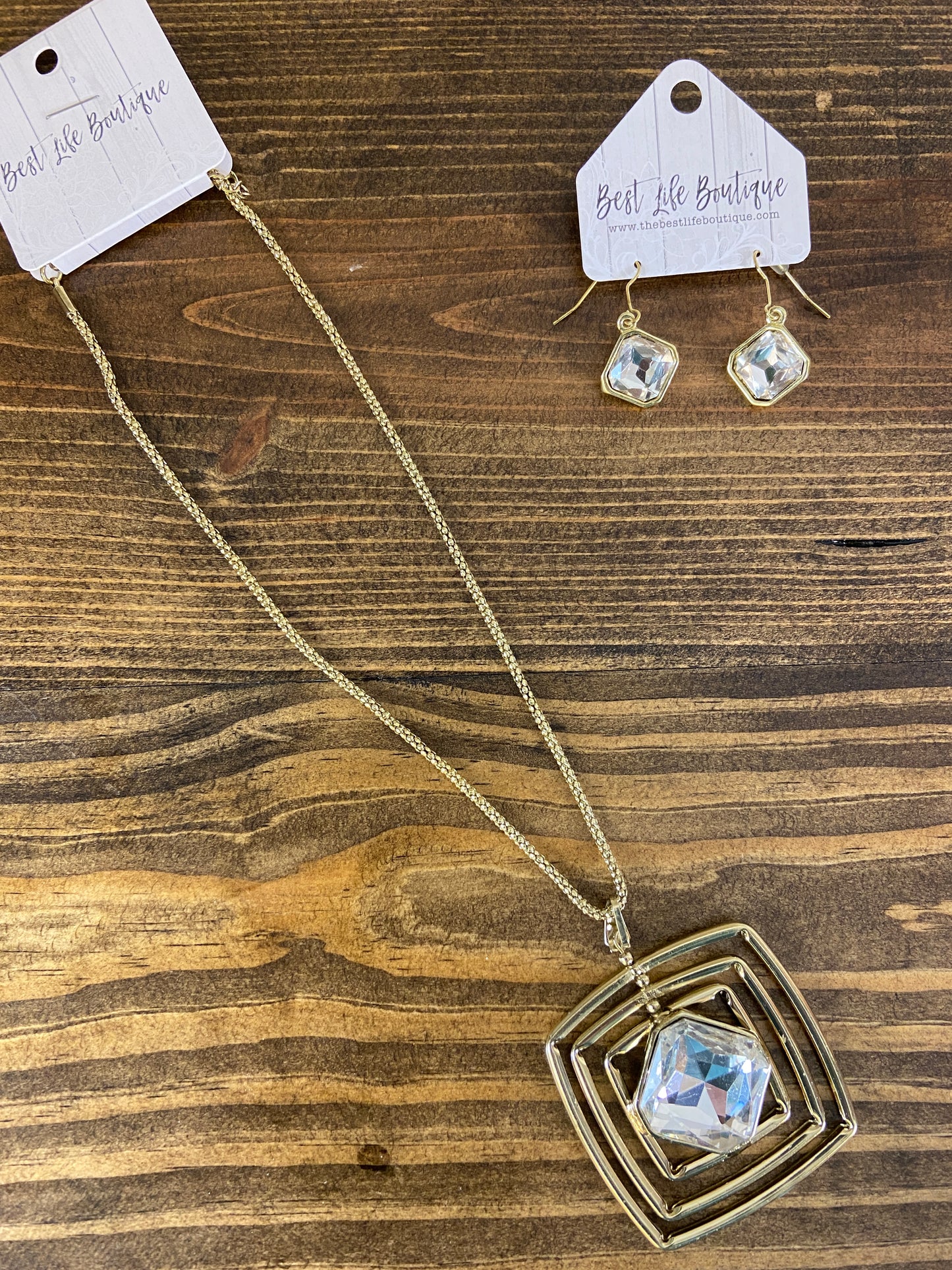 Square Stone Earrings