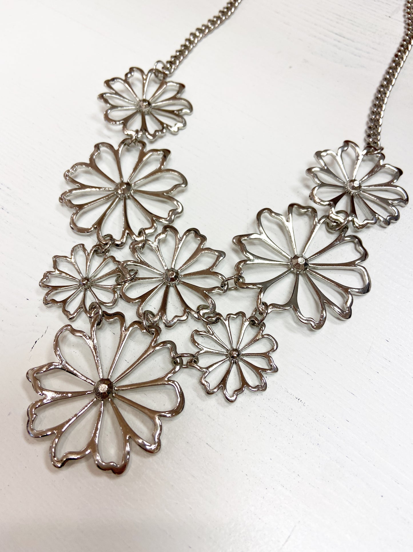 Silver Floral Necklace