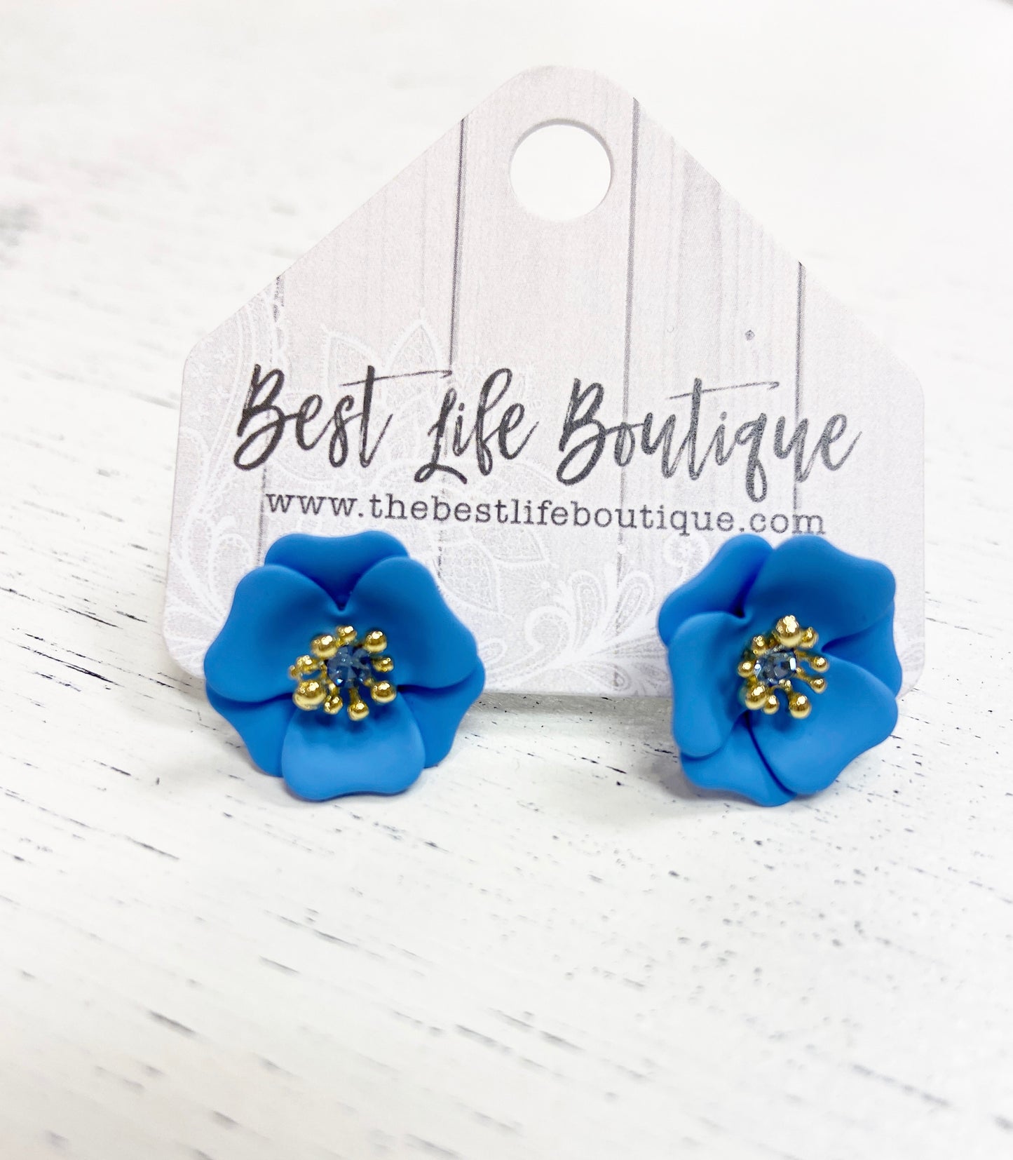 Poppy Flower Stud Earring