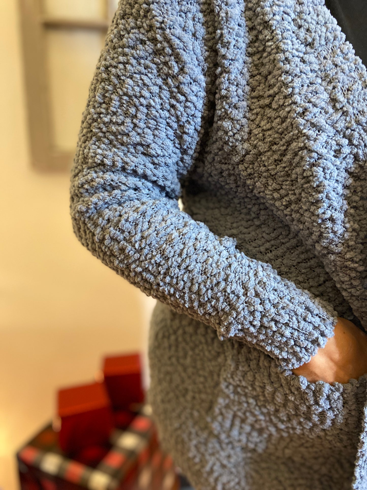 Soft Popcorn Cardigan - CEMENT