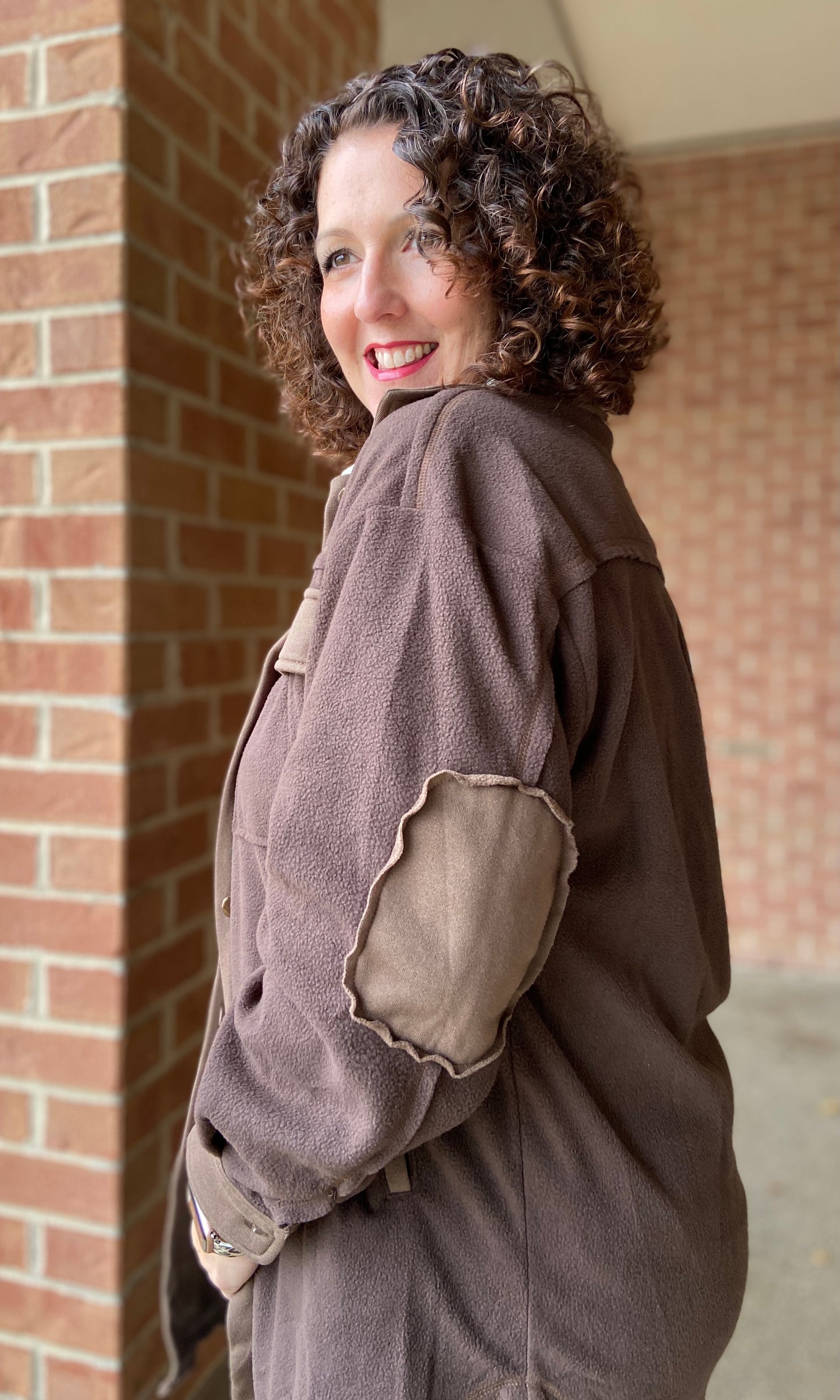 Patched and Edgy Shacket - ESPRESSO