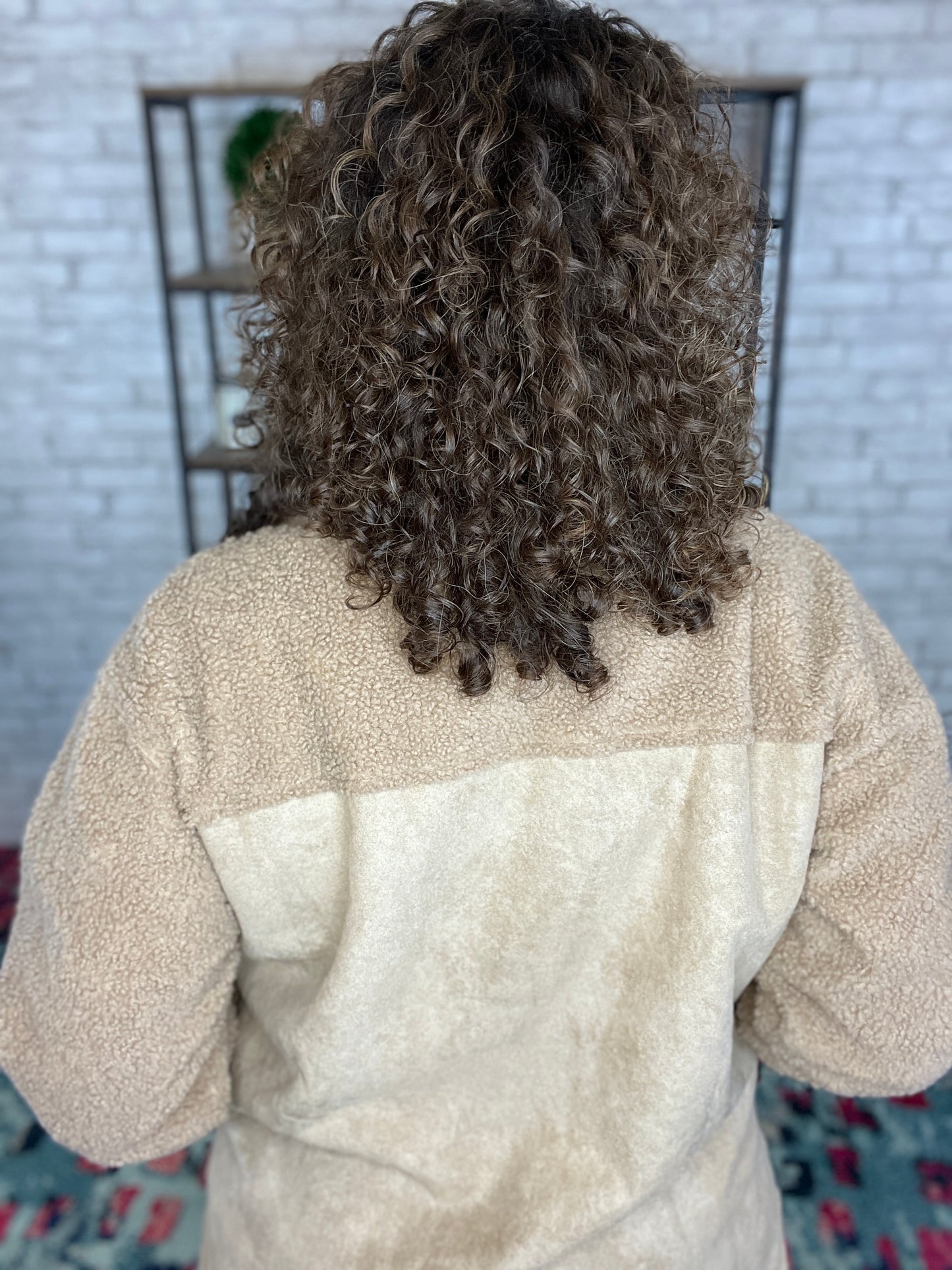 Faux Suede and Sherpa Jacket