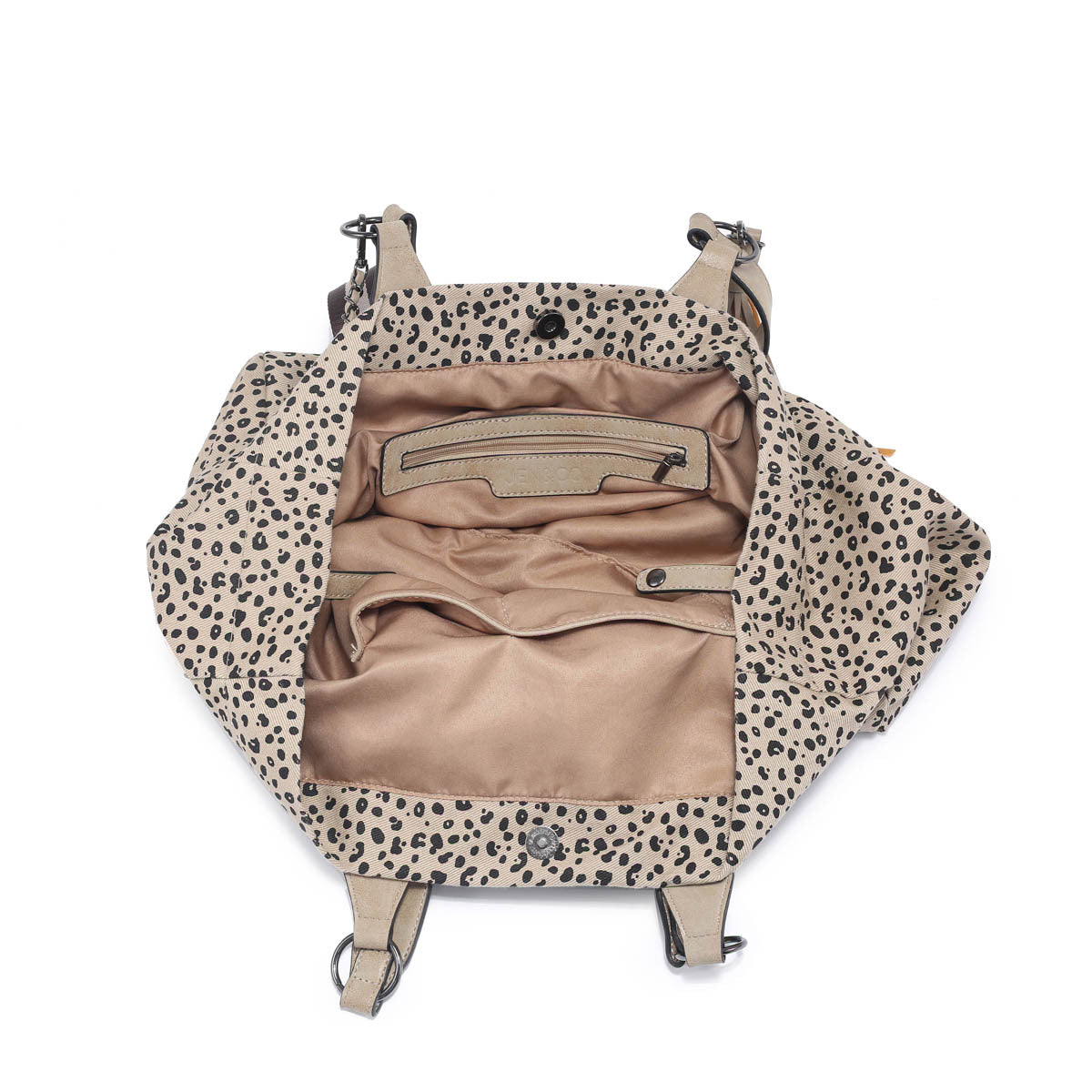 Animal Fabric Satchel with Tassel