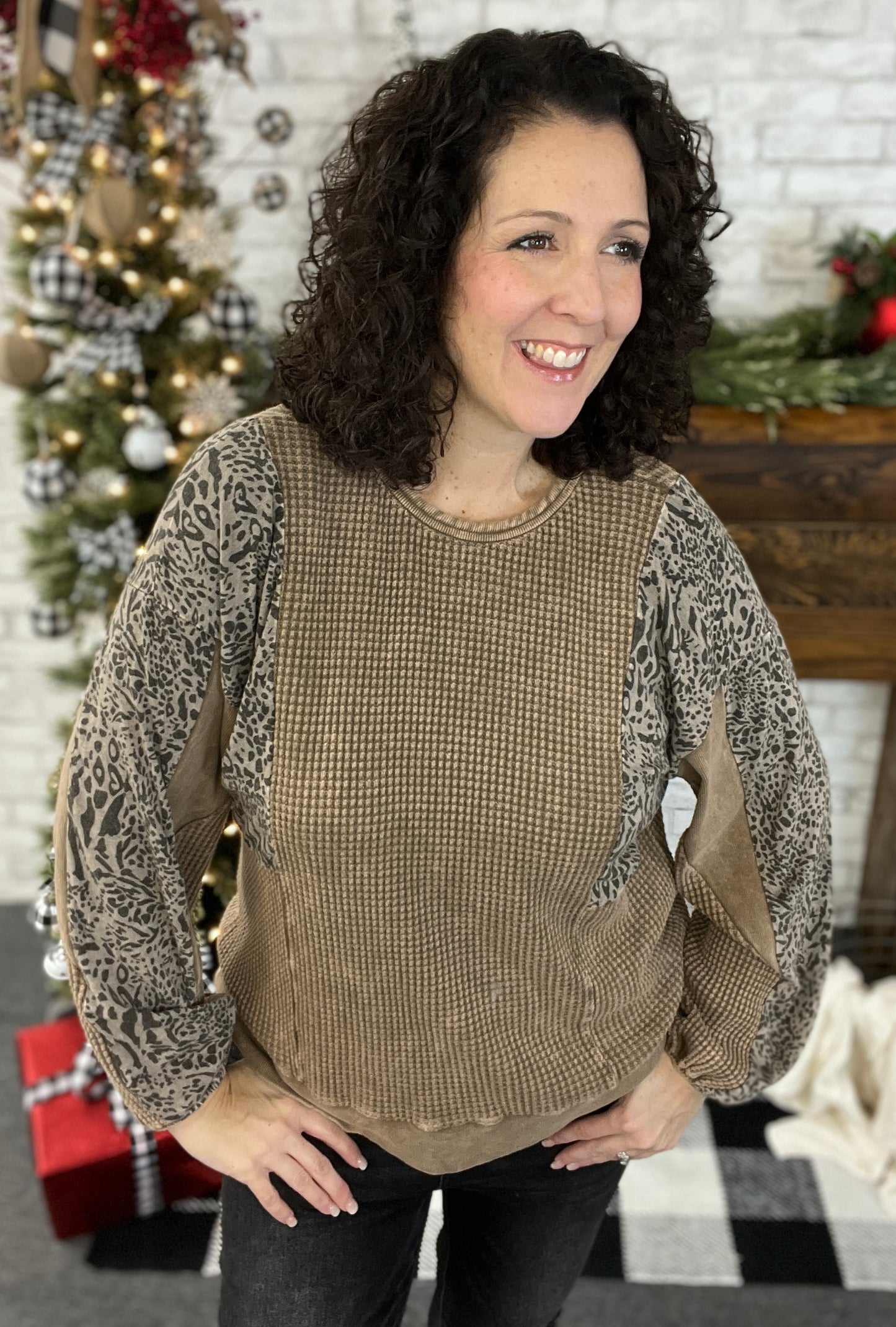 Mineral Wash Waffle & Animal Top