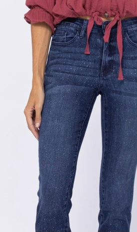 JUDY BLUE Mid-Rise Mineral Wash Relaxed Skinny Jean