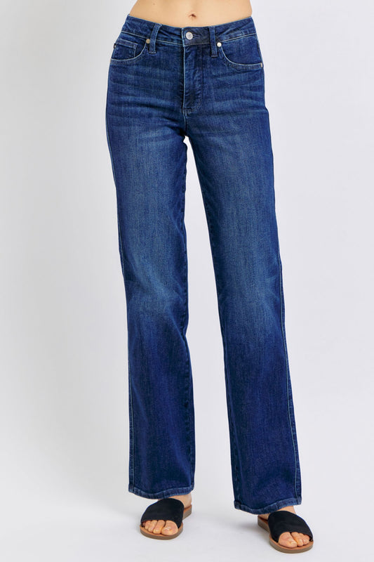 JUDY BLUE Tummy Control Classic Straight Jeans