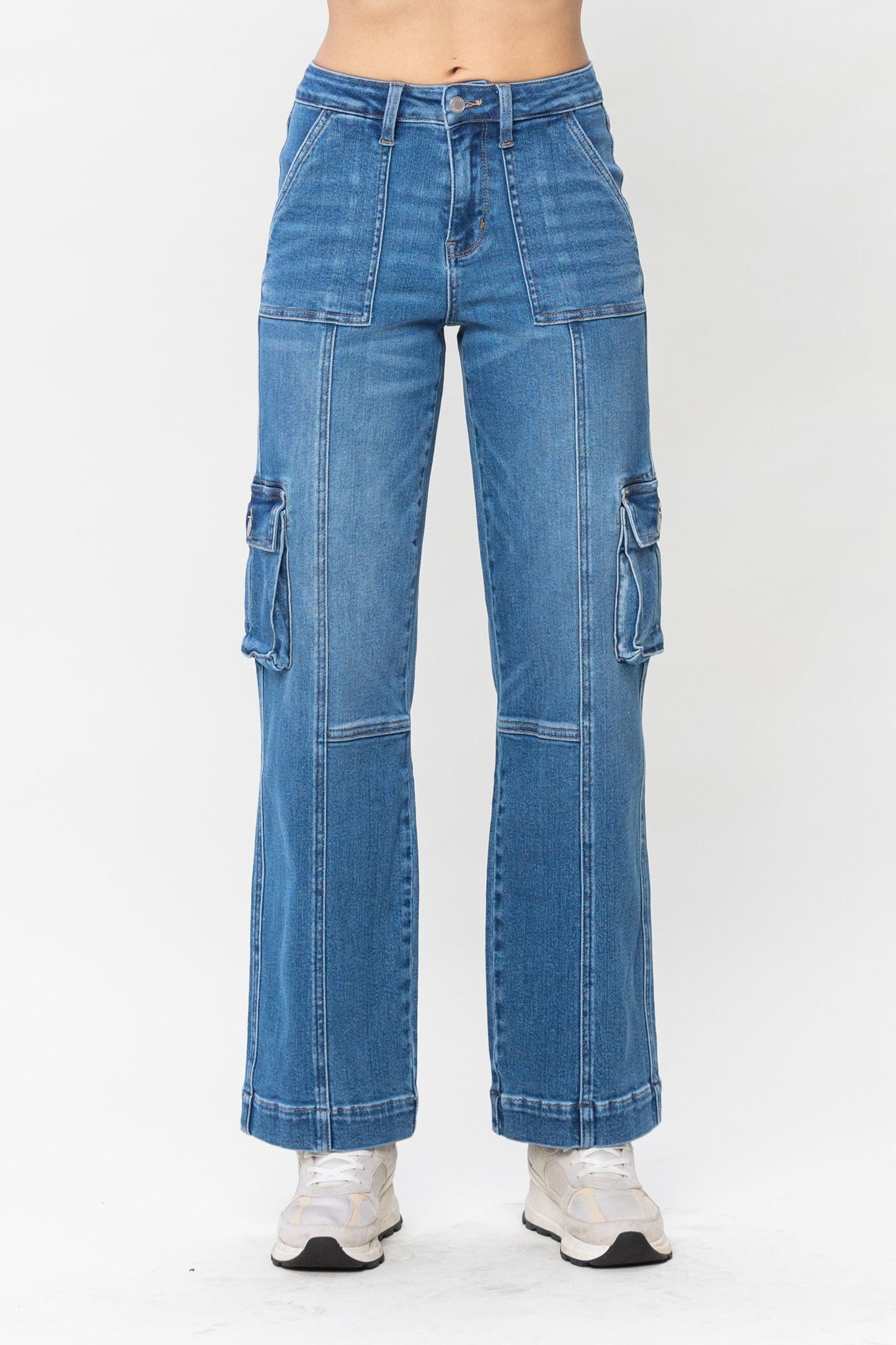 JUDY BLUE Wide Leg Cargo Jeans