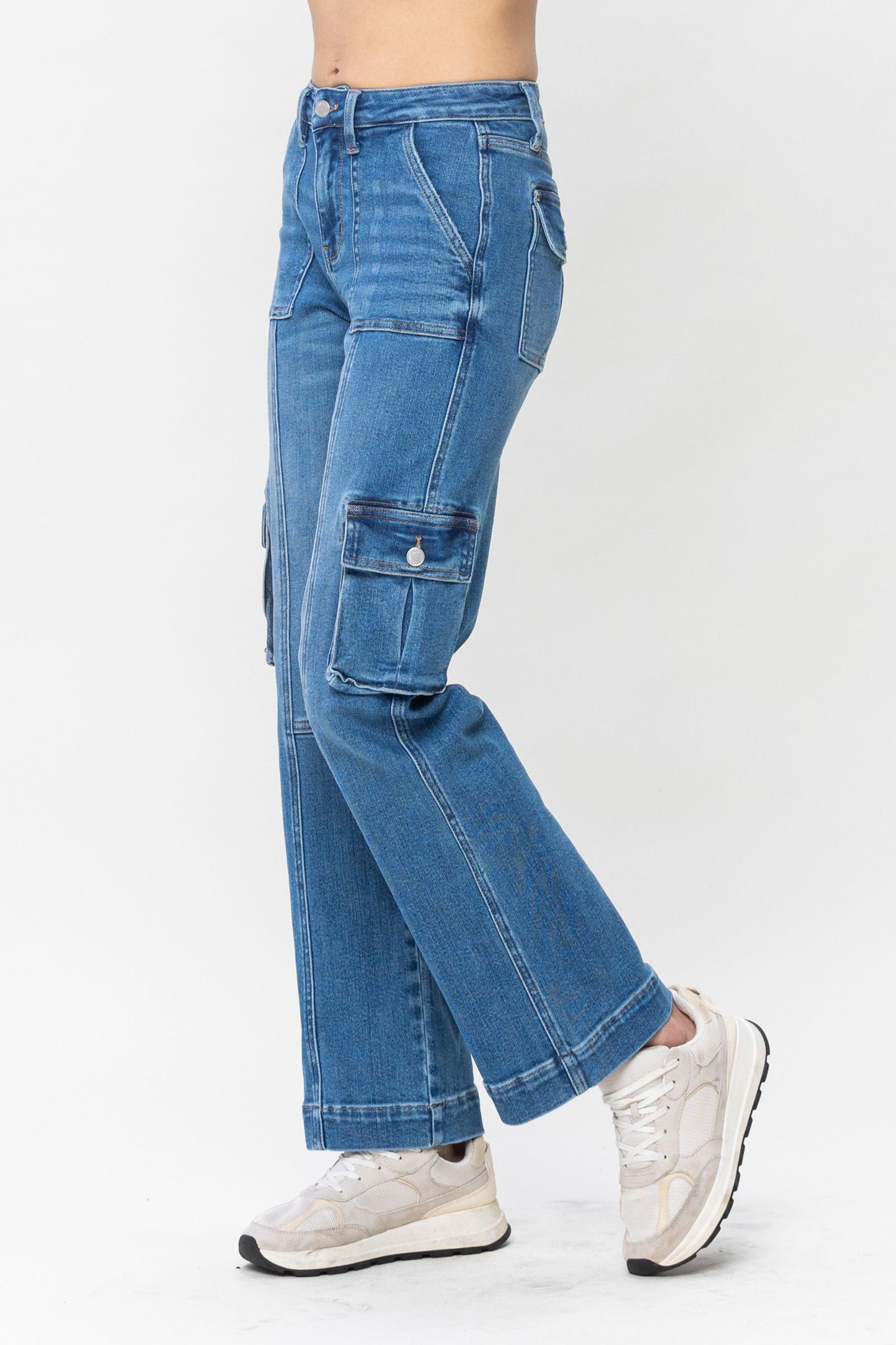 JUDY BLUE Wide Leg Cargo Jeans