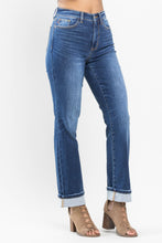 Load image into Gallery viewer, JUDY BLUE Contrast Wash Thermal Straight Jeans