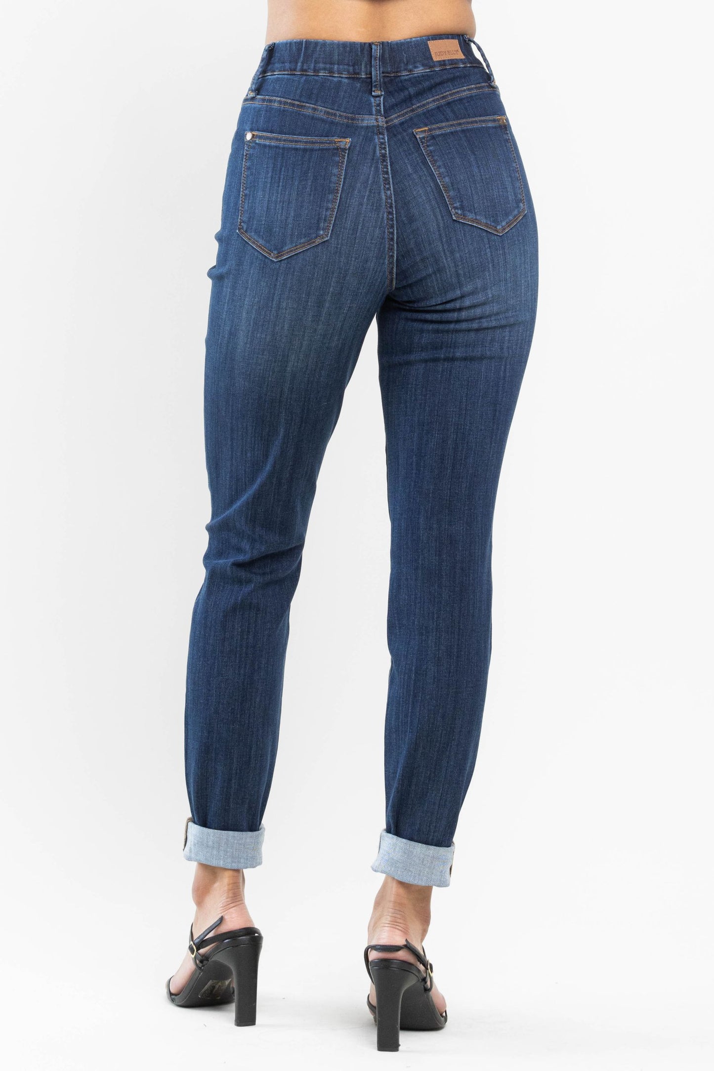 JUDY BLUE Pull On Double Cuff Slim Jeans