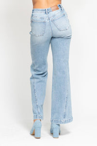 JUDY BLUE Side Seam Wide Leg Jeans